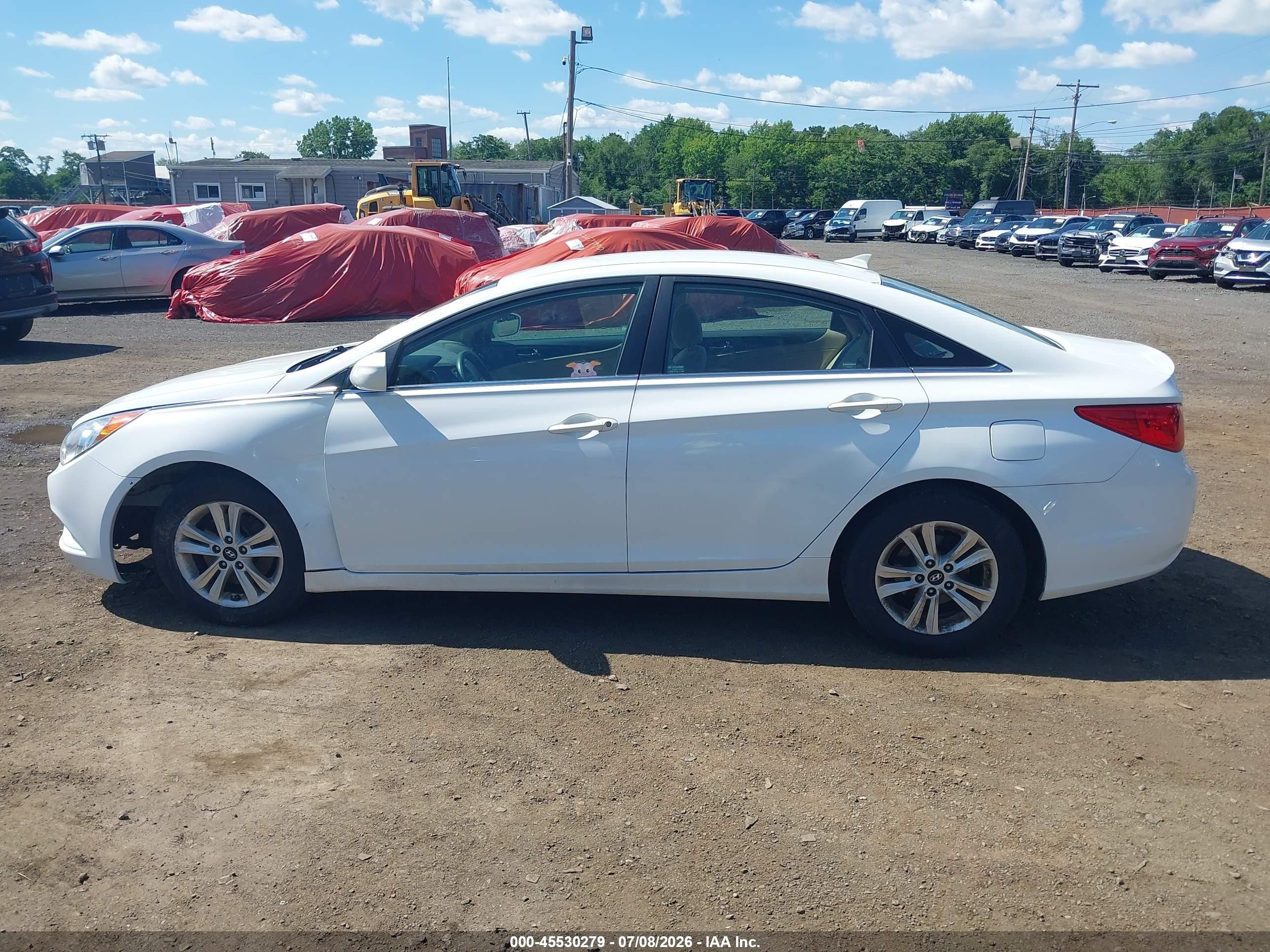 2013 Hyundai Sonata Gls White vin: 5NPEB4AC3DH701530