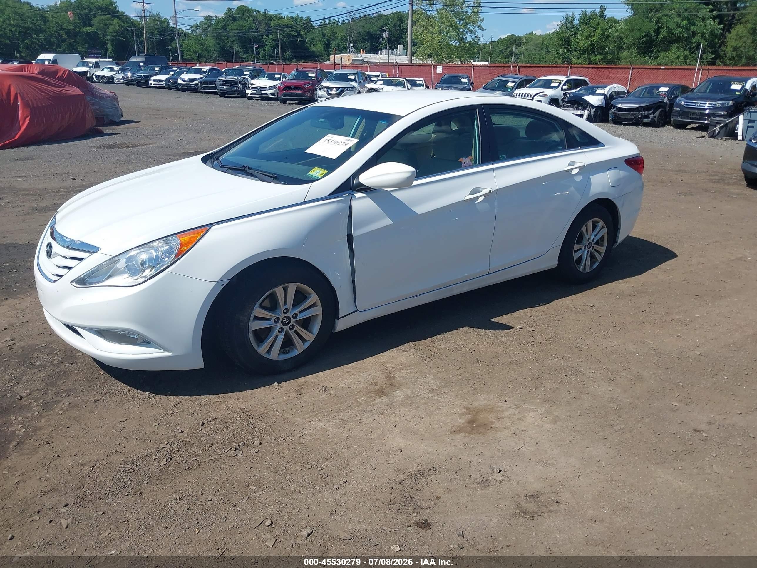 2013 Hyundai Sonata Gls White vin: 5NPEB4AC3DH701530