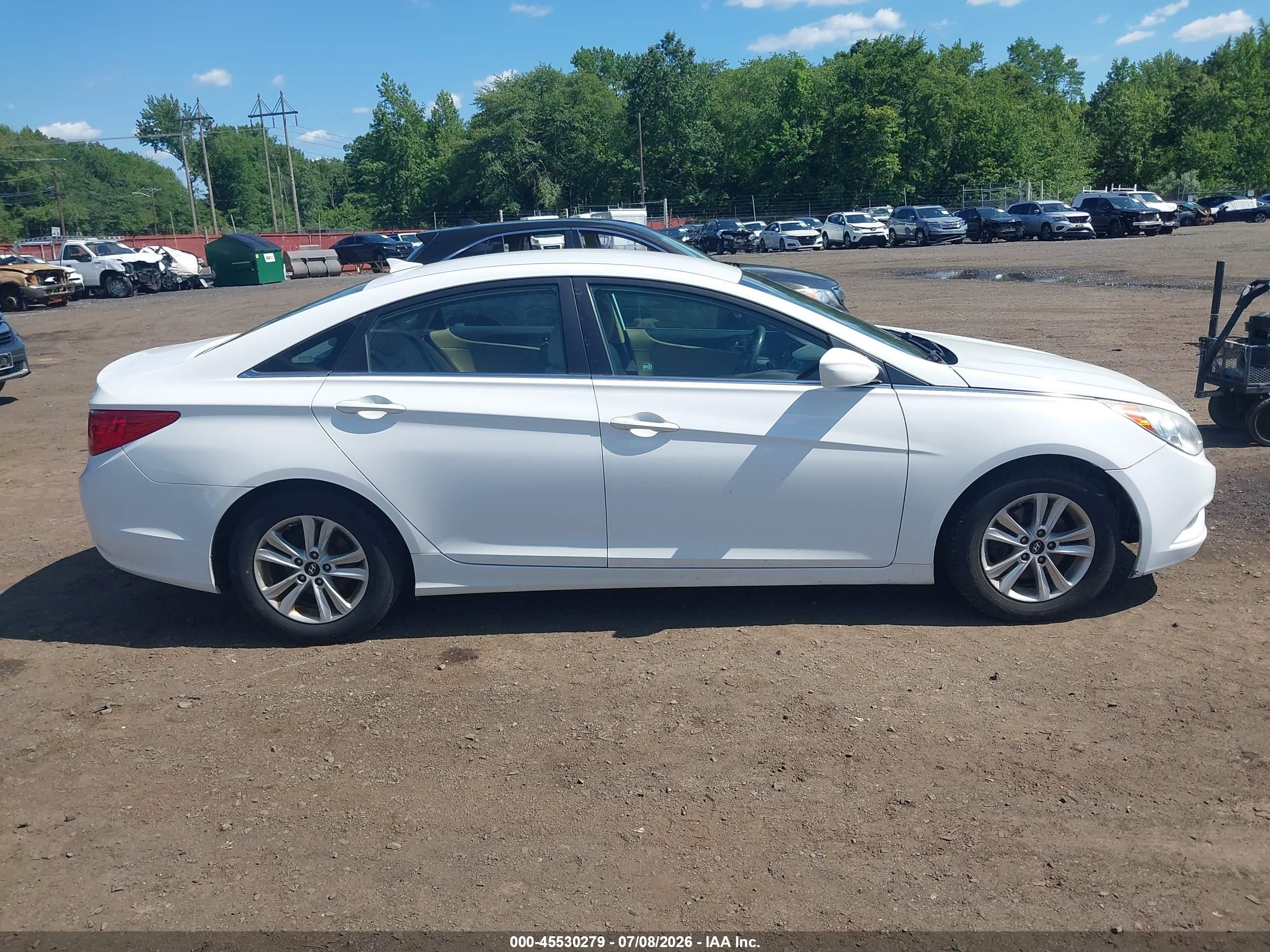2013 Hyundai Sonata Gls White vin: 5NPEB4AC3DH701530