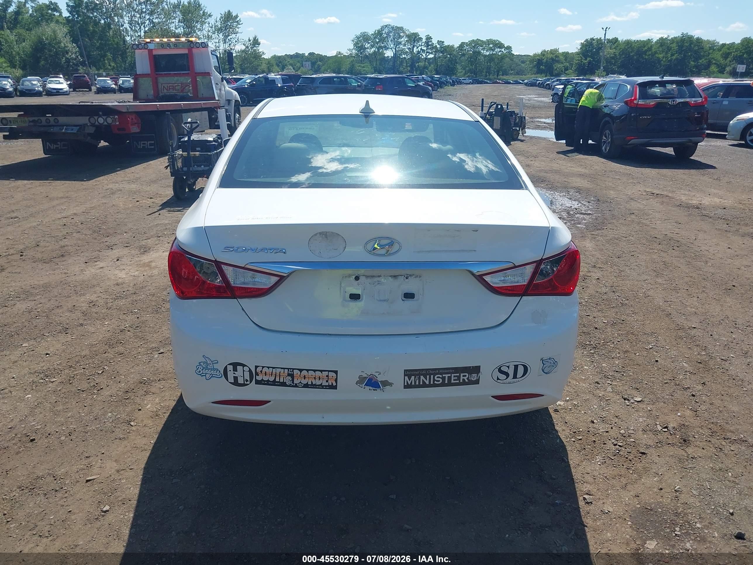 2013 Hyundai Sonata Gls White vin: 5NPEB4AC3DH701530