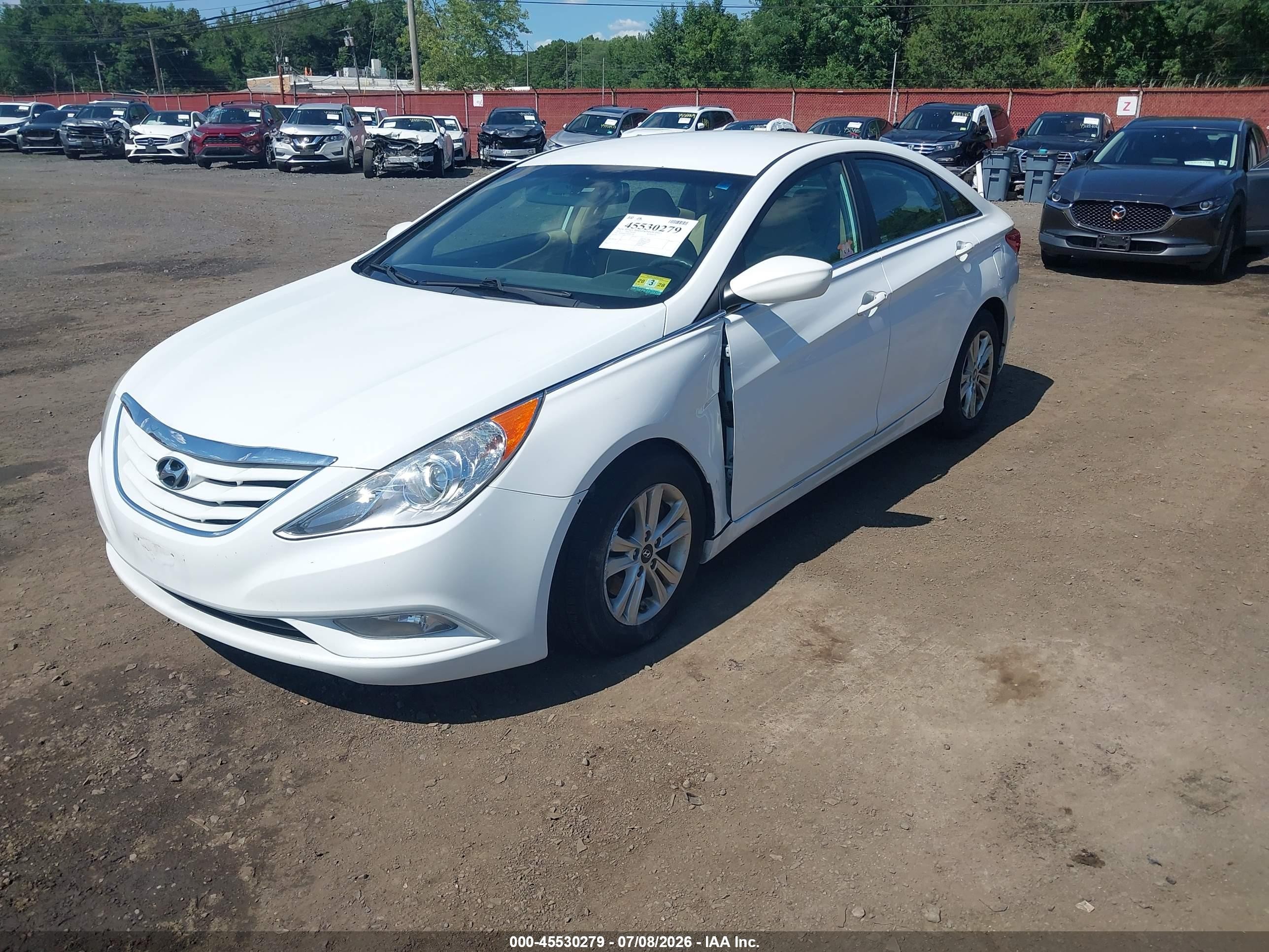 2013 Hyundai Sonata Gls White vin: 5NPEB4AC3DH701530