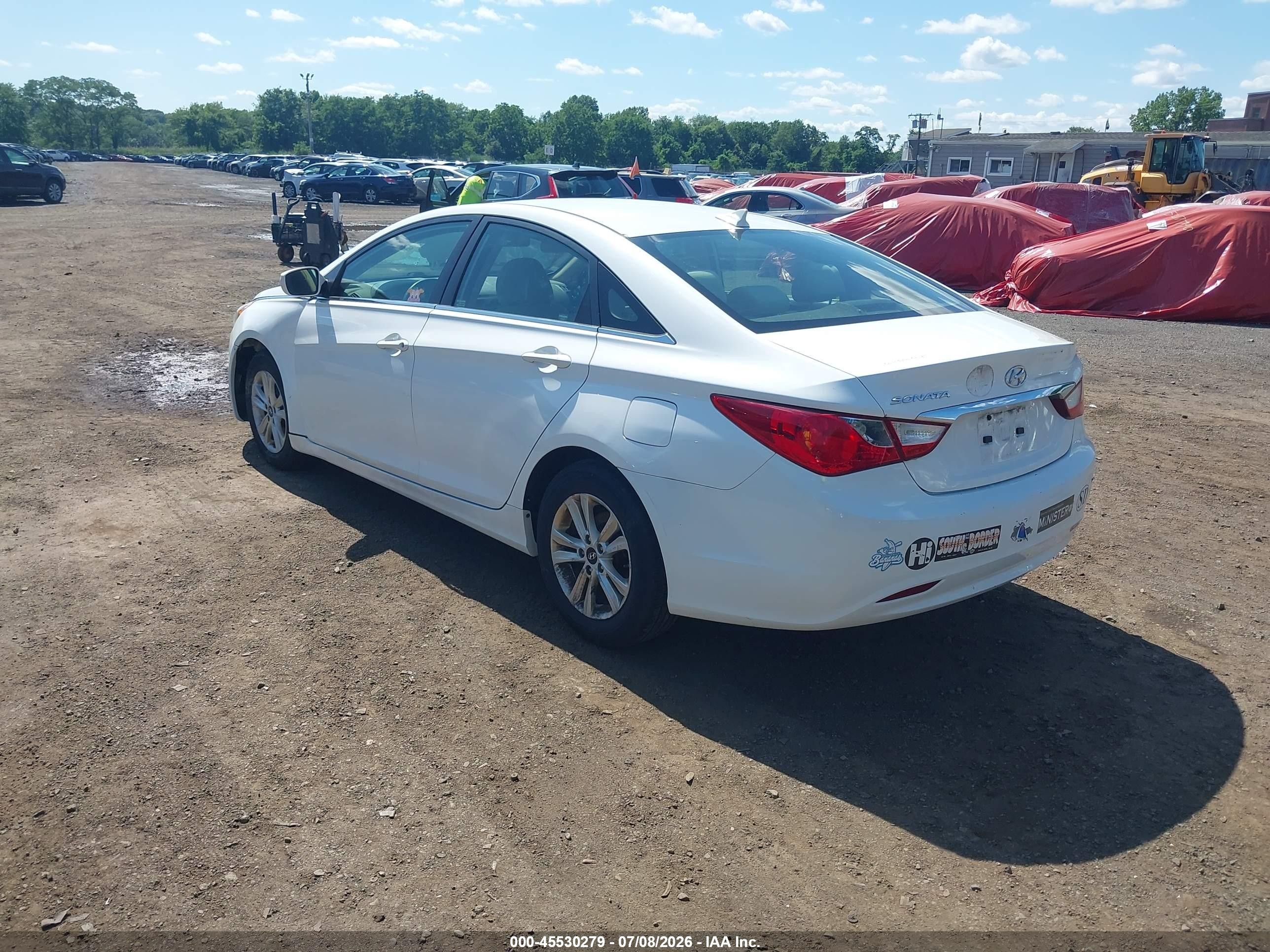 2013 Hyundai Sonata Gls White vin: 5NPEB4AC3DH701530