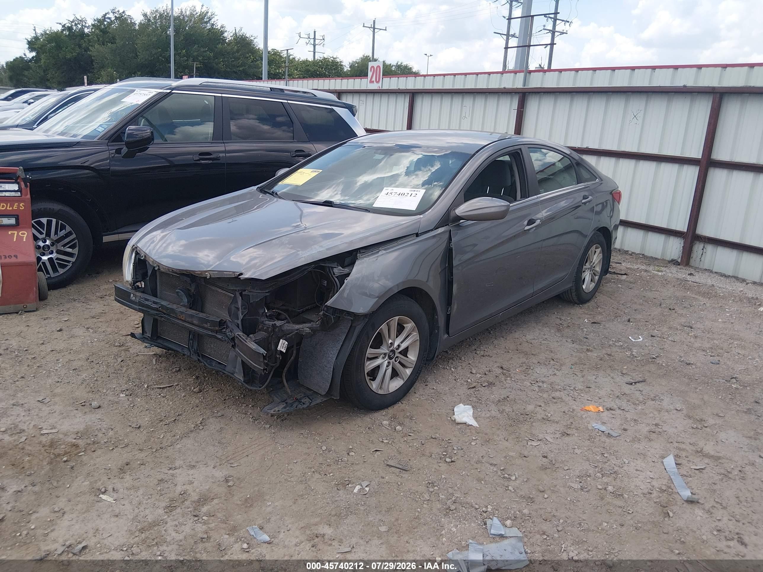 2013 Hyundai Sonata Gls Gray vin: 5NPEB4AC3DH704671