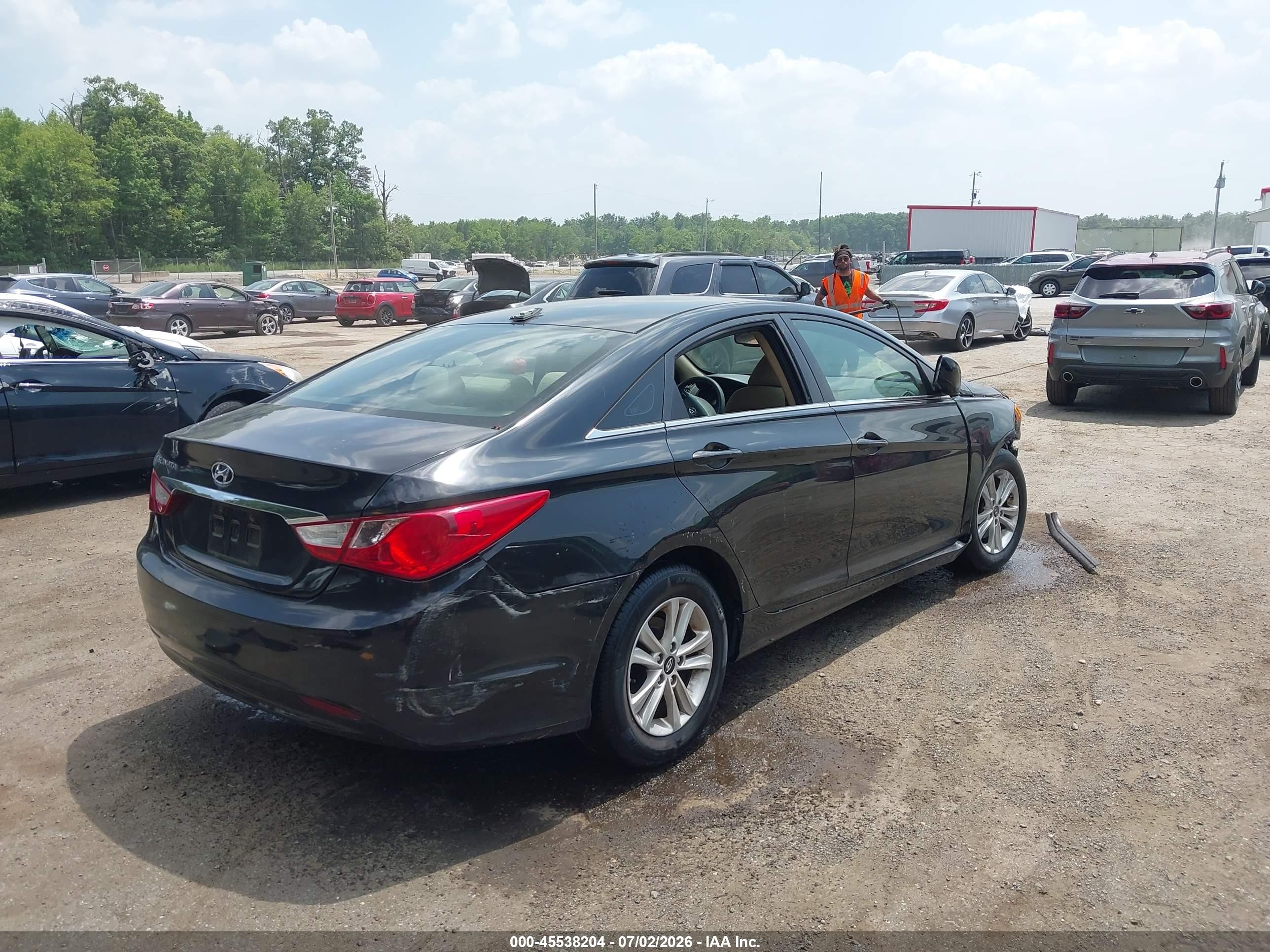 2013 Hyundai Sonata Gls Black vin: 5NPEB4AC3DH704816