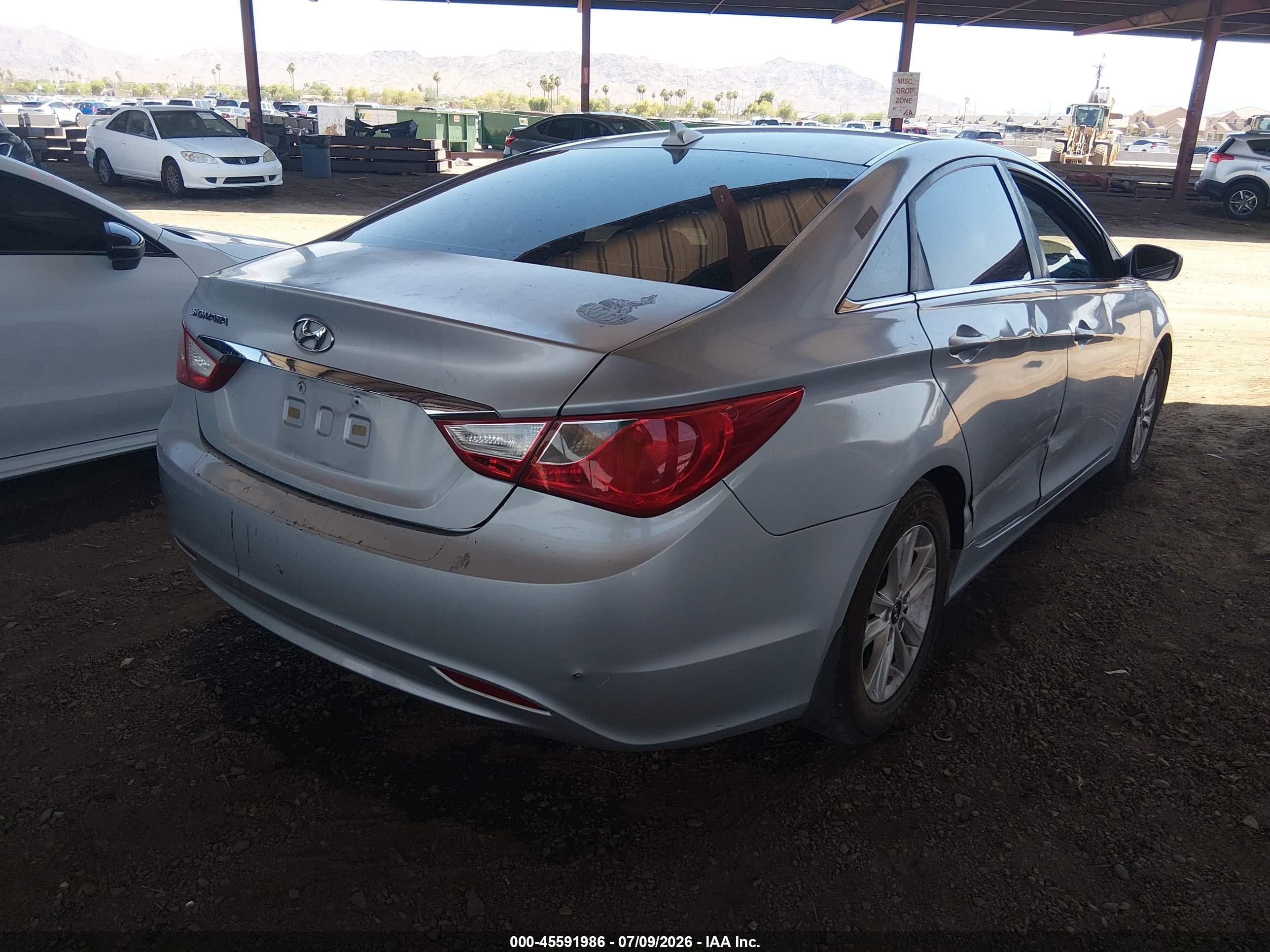 2013 Hyundai Sonata Gls Silver vin: 5NPEB4AC3DH722281