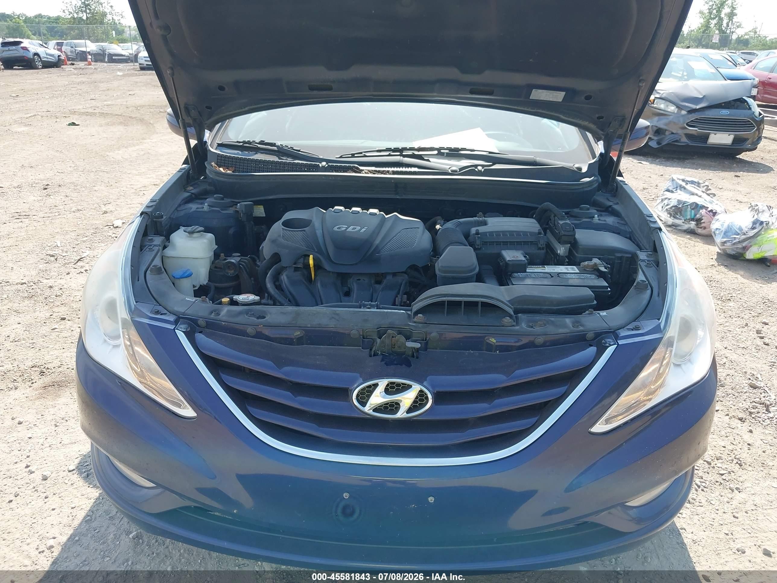 2013 Hyundai Sonata Gls Blue vin: 5NPEB4AC3DH727593