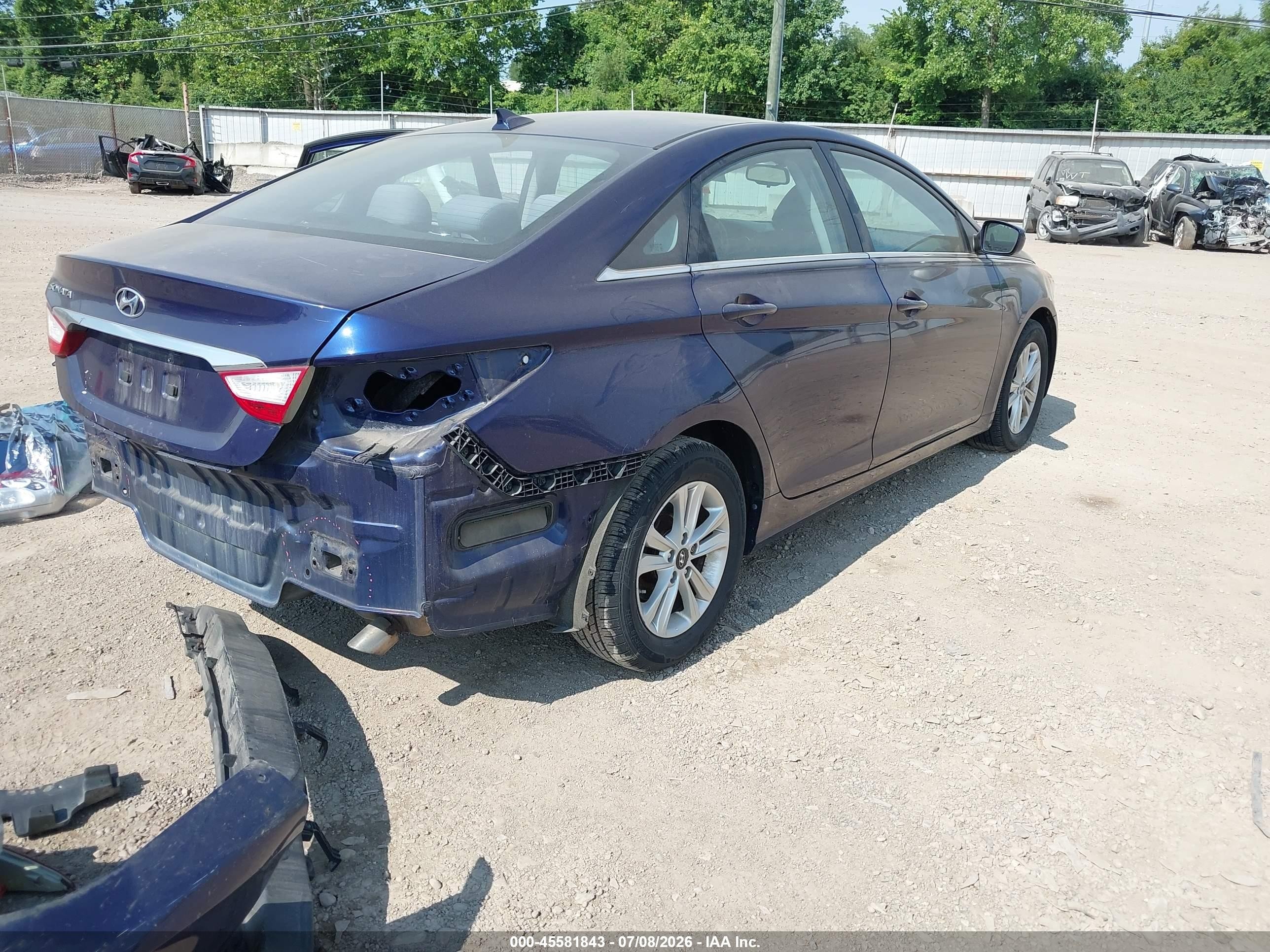 2013 Hyundai Sonata Gls Blue vin: 5NPEB4AC3DH727593