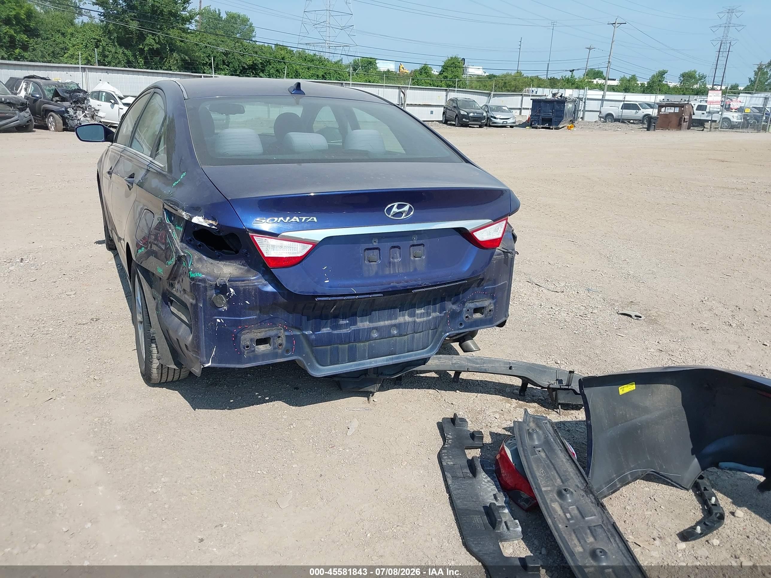 2013 Hyundai Sonata Gls Blue vin: 5NPEB4AC3DH727593