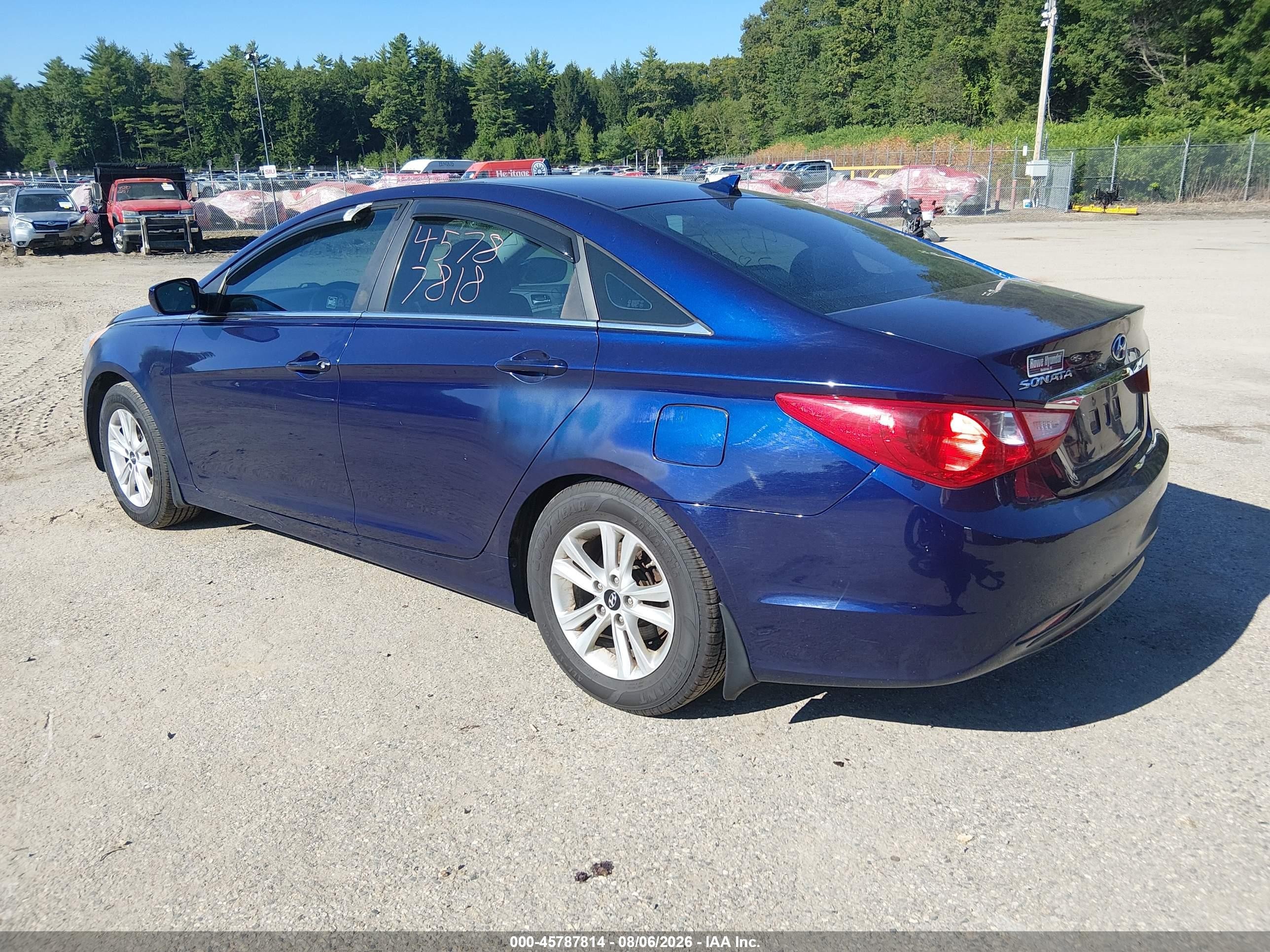 2013 Hyundai Sonata Gls Blue vin: 5NPEB4AC3DH745575