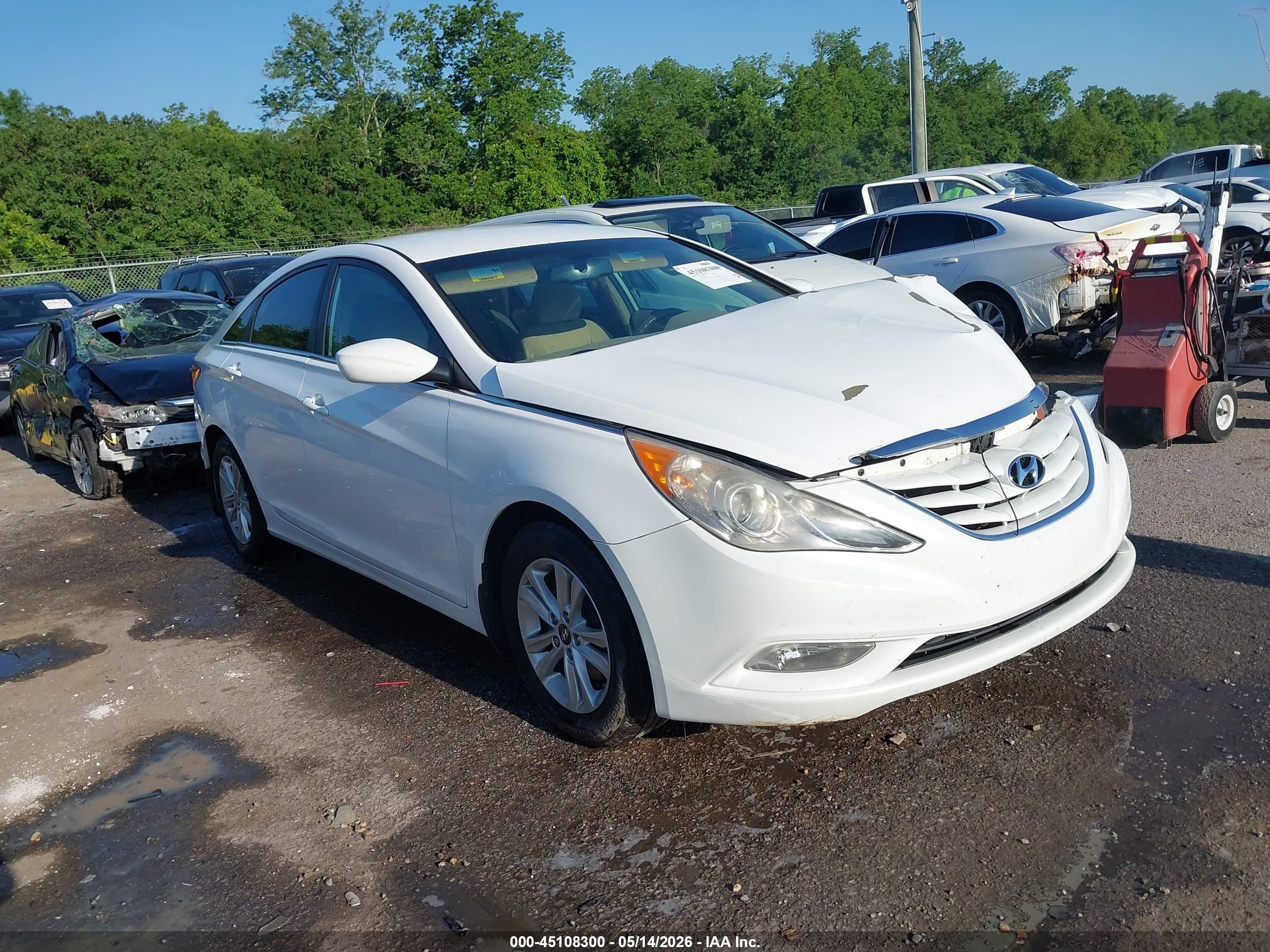 2013 Hyundai Sonata Gls White vin: 5NPEB4AC3DH779256