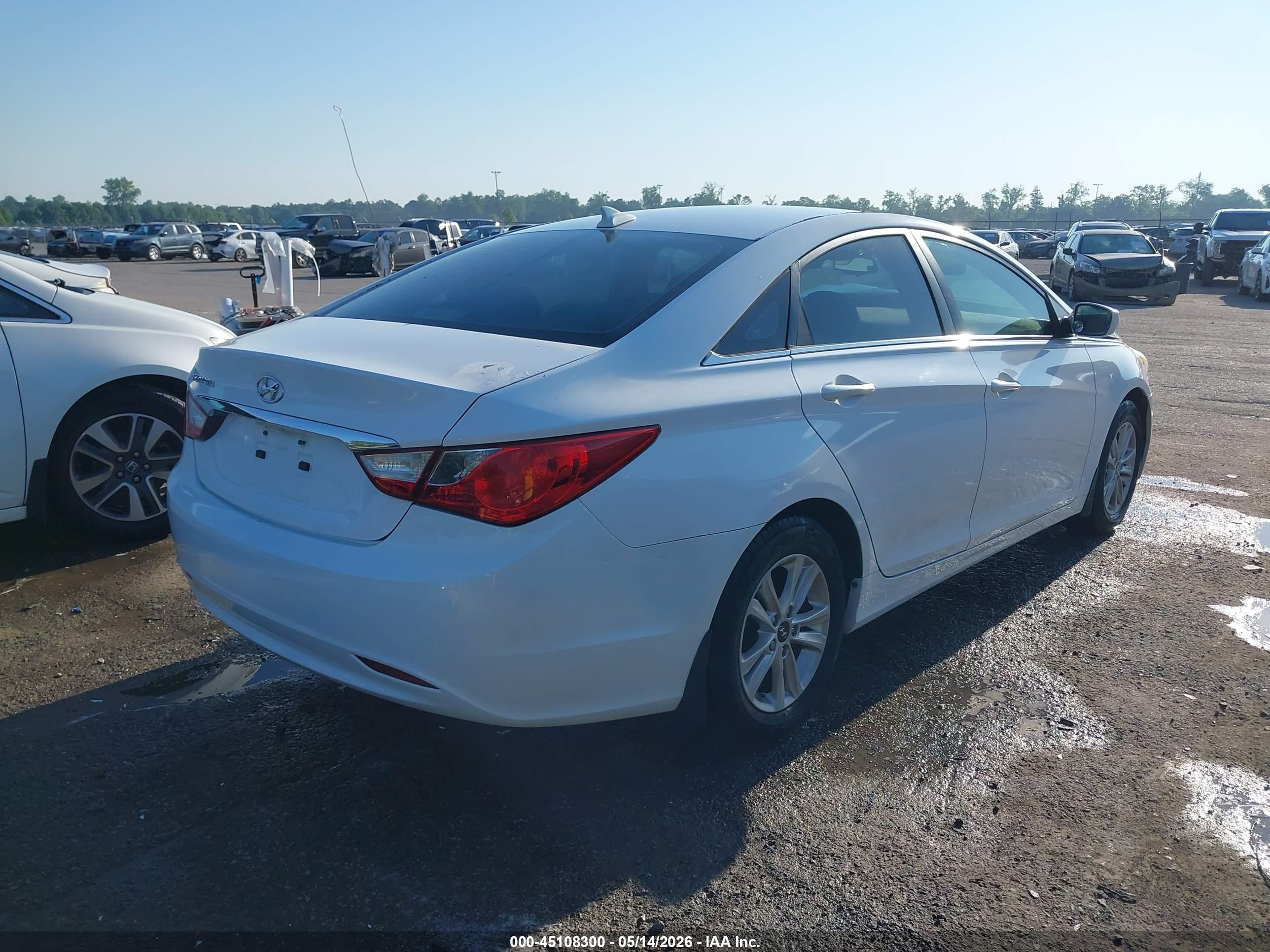 2013 Hyundai Sonata Gls White vin: 5NPEB4AC3DH779256