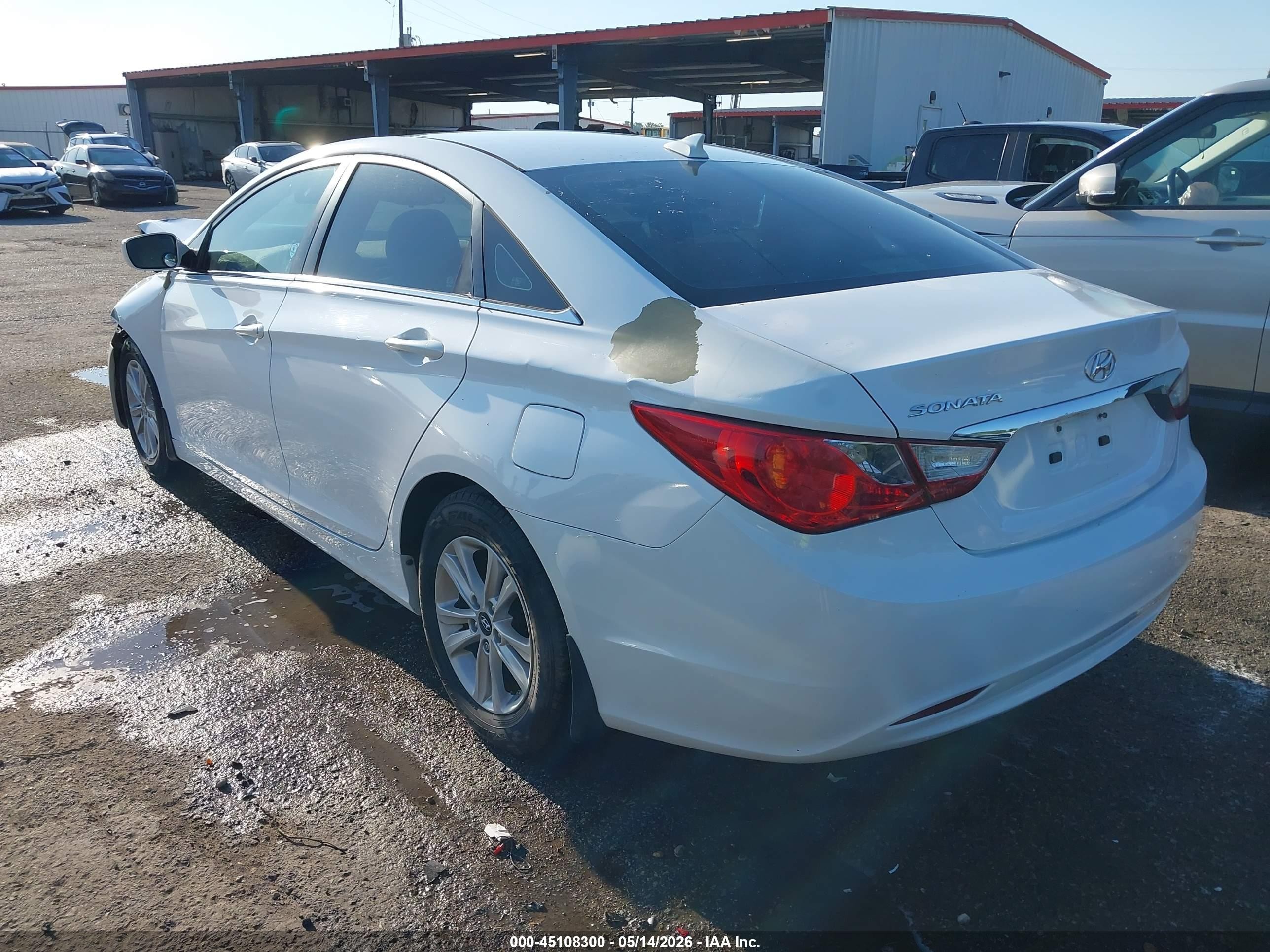 2013 Hyundai Sonata Gls White vin: 5NPEB4AC3DH779256