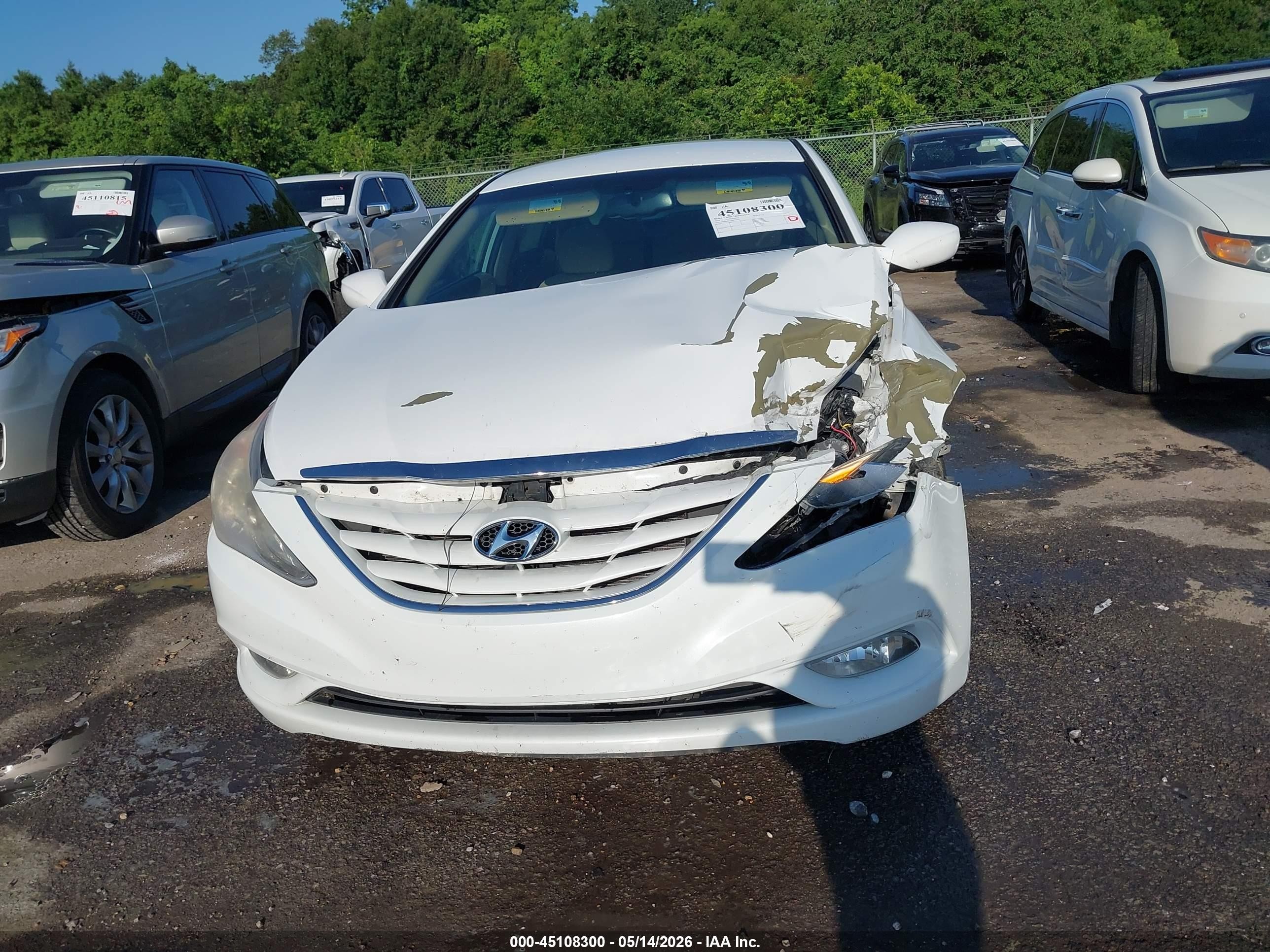 2013 Hyundai Sonata Gls White vin: 5NPEB4AC3DH779256