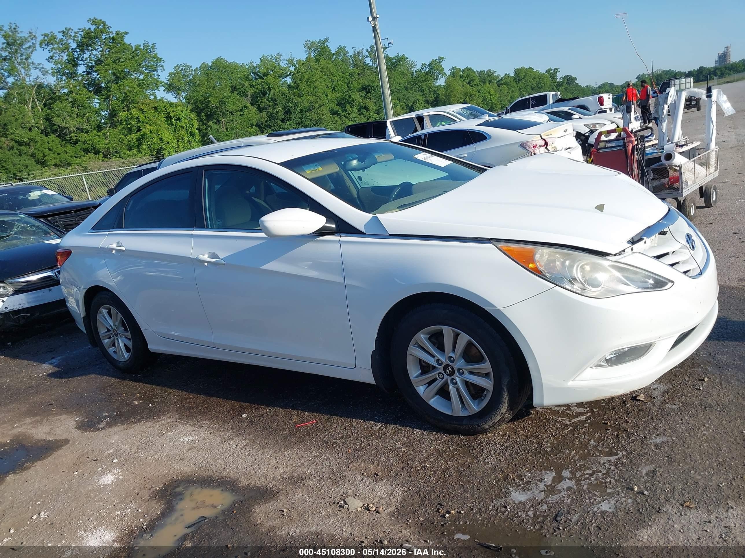 2013 Hyundai Sonata Gls White vin: 5NPEB4AC3DH779256