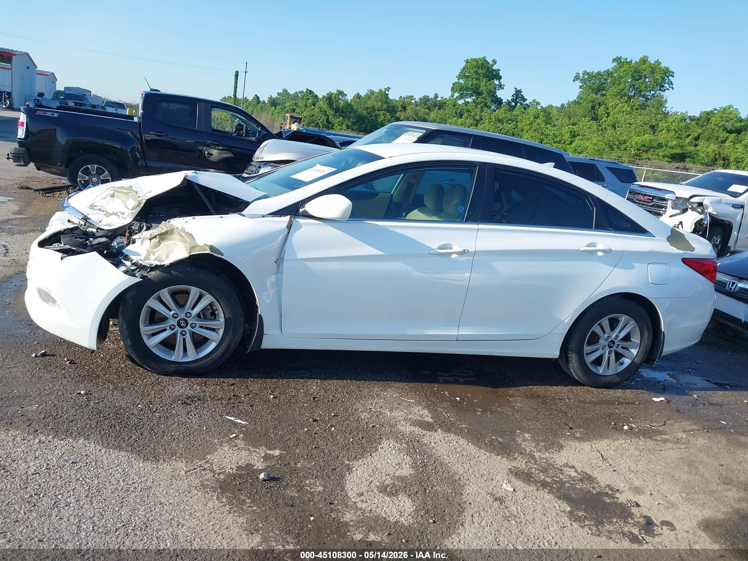 2013 Hyundai Sonata Gls White vin: 5NPEB4AC3DH779256