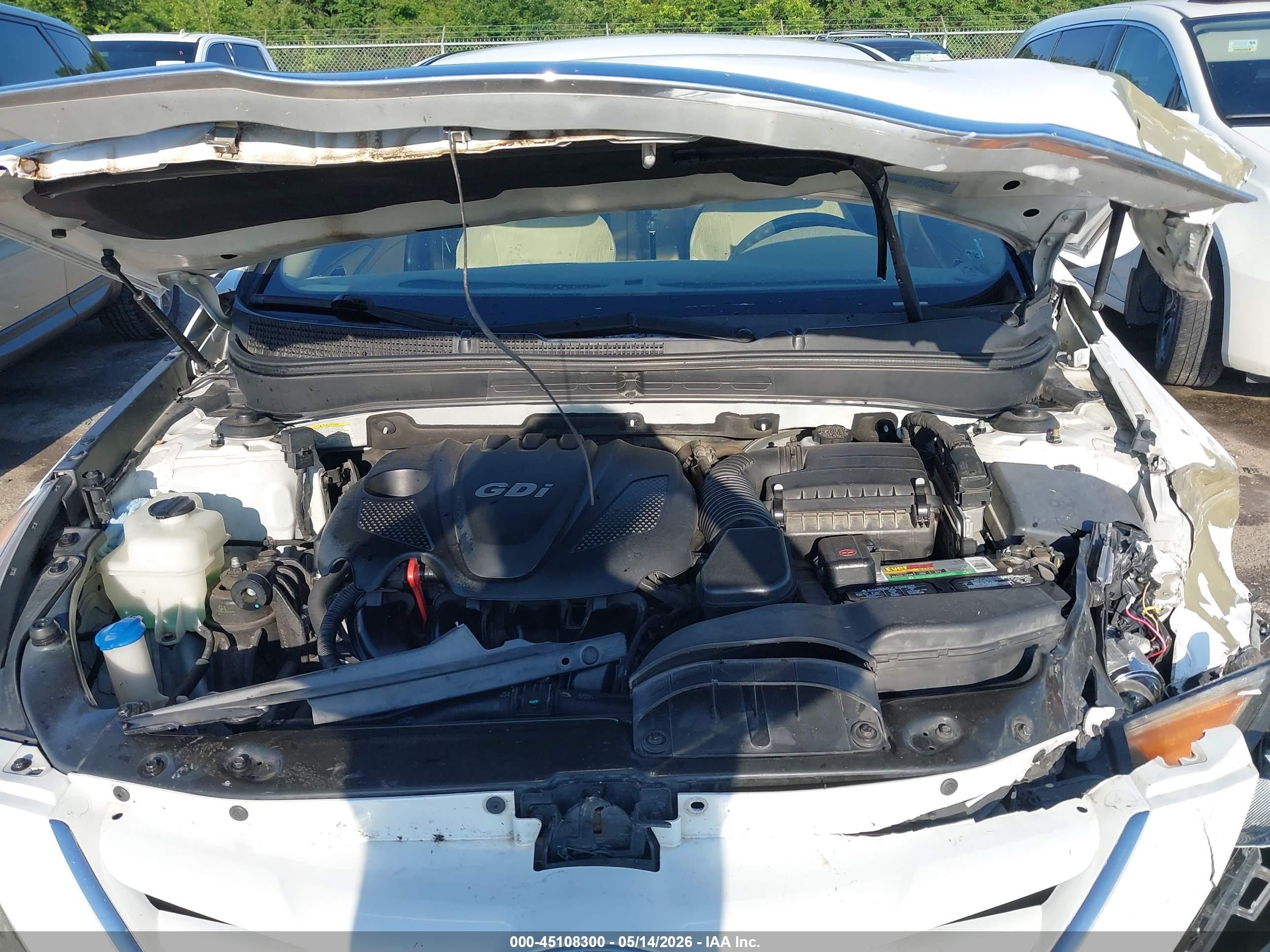2013 Hyundai Sonata Gls White vin: 5NPEB4AC3DH779256