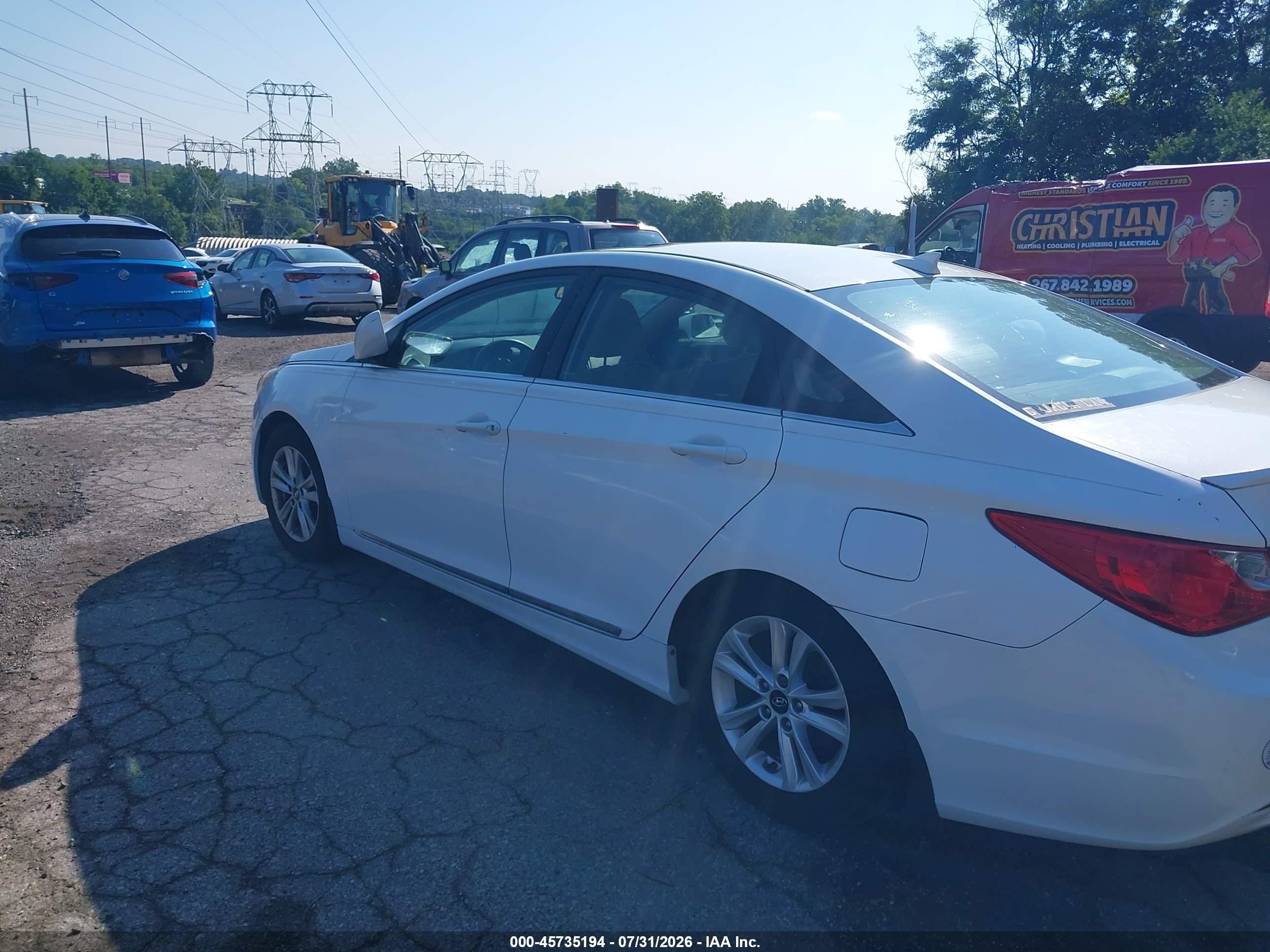 2013 Hyundai Sonata Gls White vin: 5NPEB4AC3DH783565