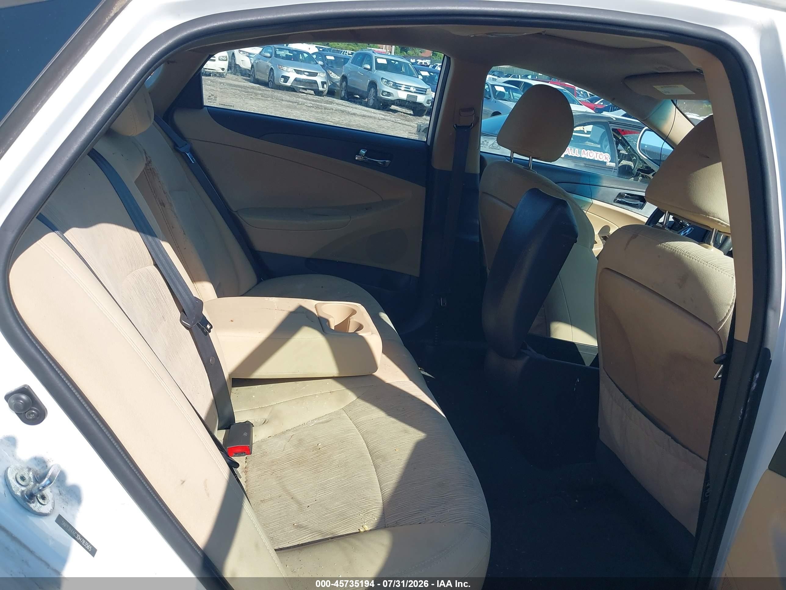 2013 Hyundai Sonata Gls White vin: 5NPEB4AC3DH783565