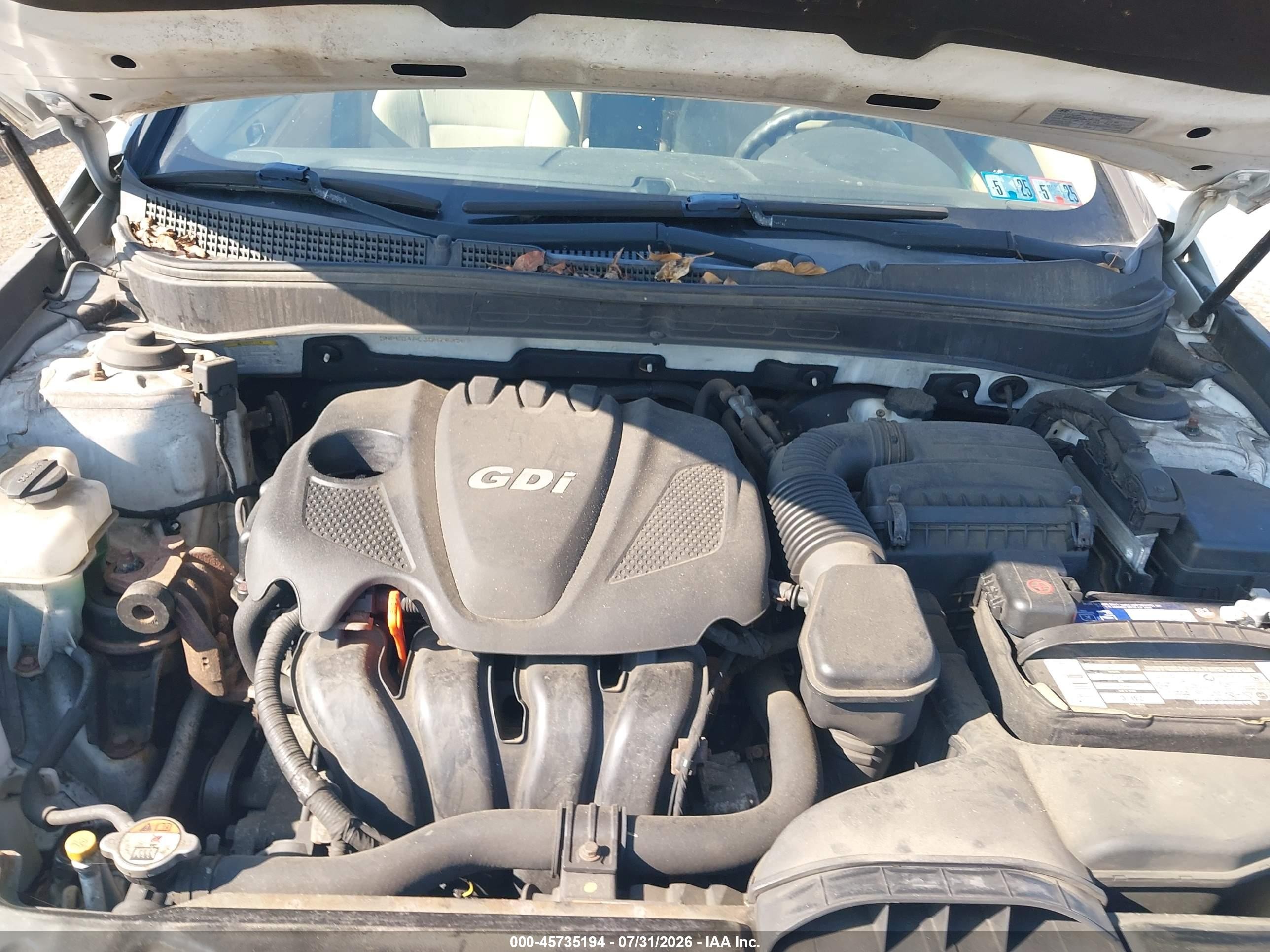 2013 Hyundai Sonata Gls White vin: 5NPEB4AC3DH783565