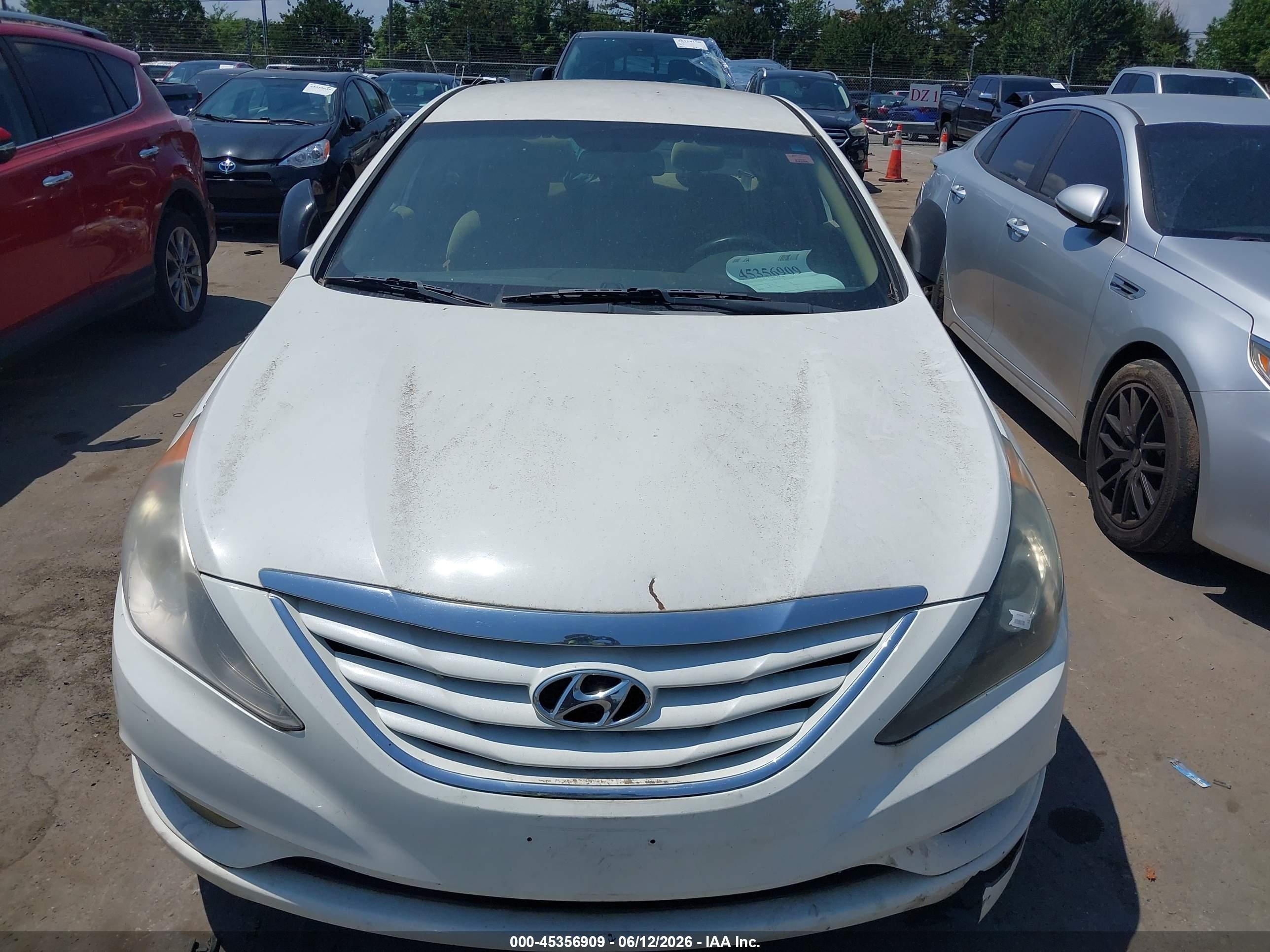 2013 Hyundai Sonata Gls White vin: 5NPEB4AC3DH797899