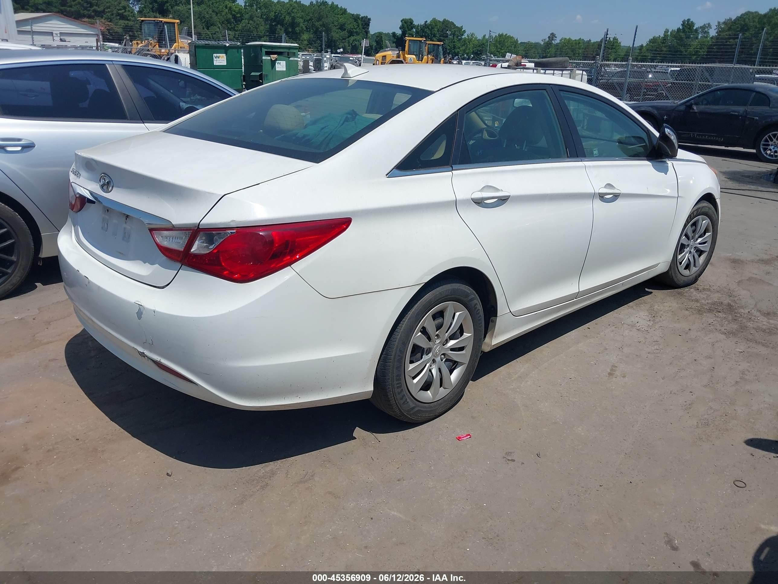 2013 Hyundai Sonata Gls White vin: 5NPEB4AC3DH797899