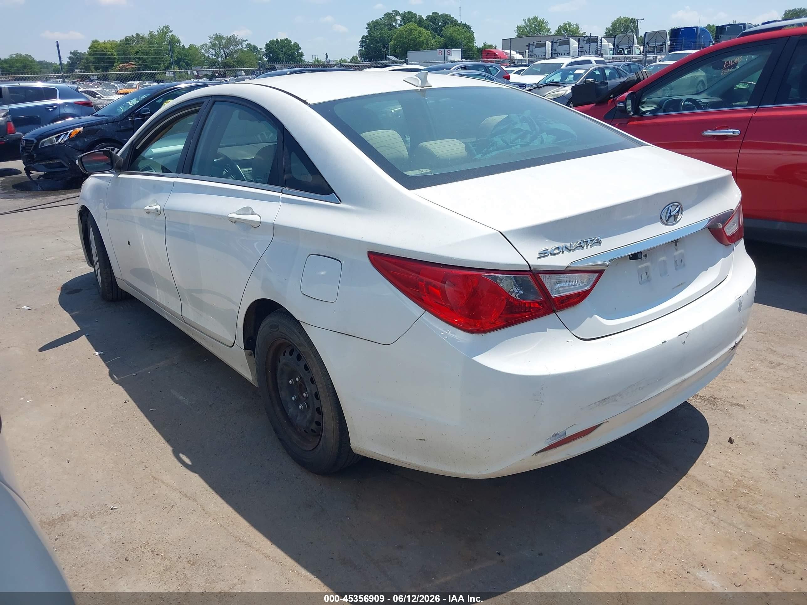 2013 Hyundai Sonata Gls White vin: 5NPEB4AC3DH797899