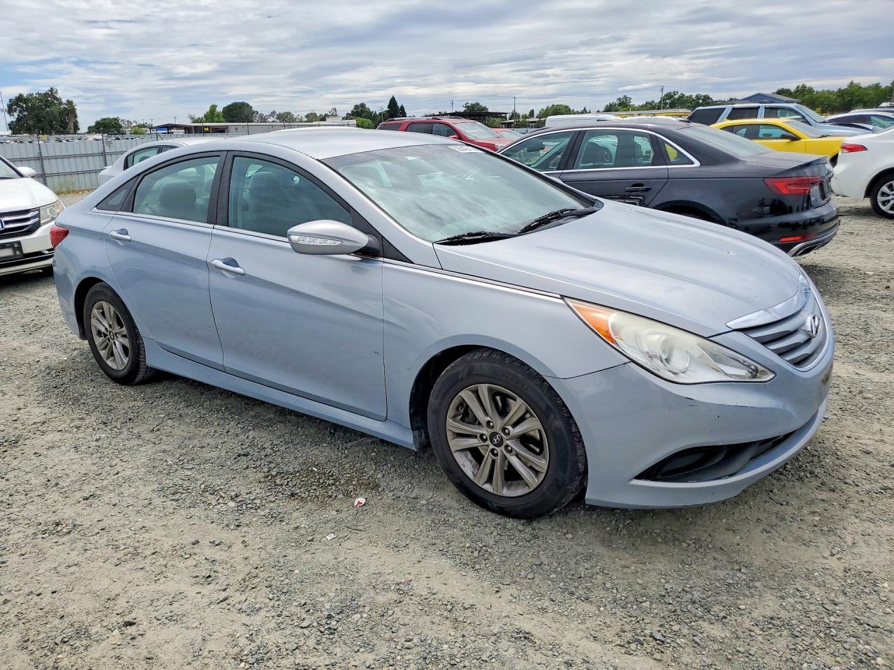 2014 Hyundai Sonata Gls Blue vin: 5NPEB4AC3EH814024