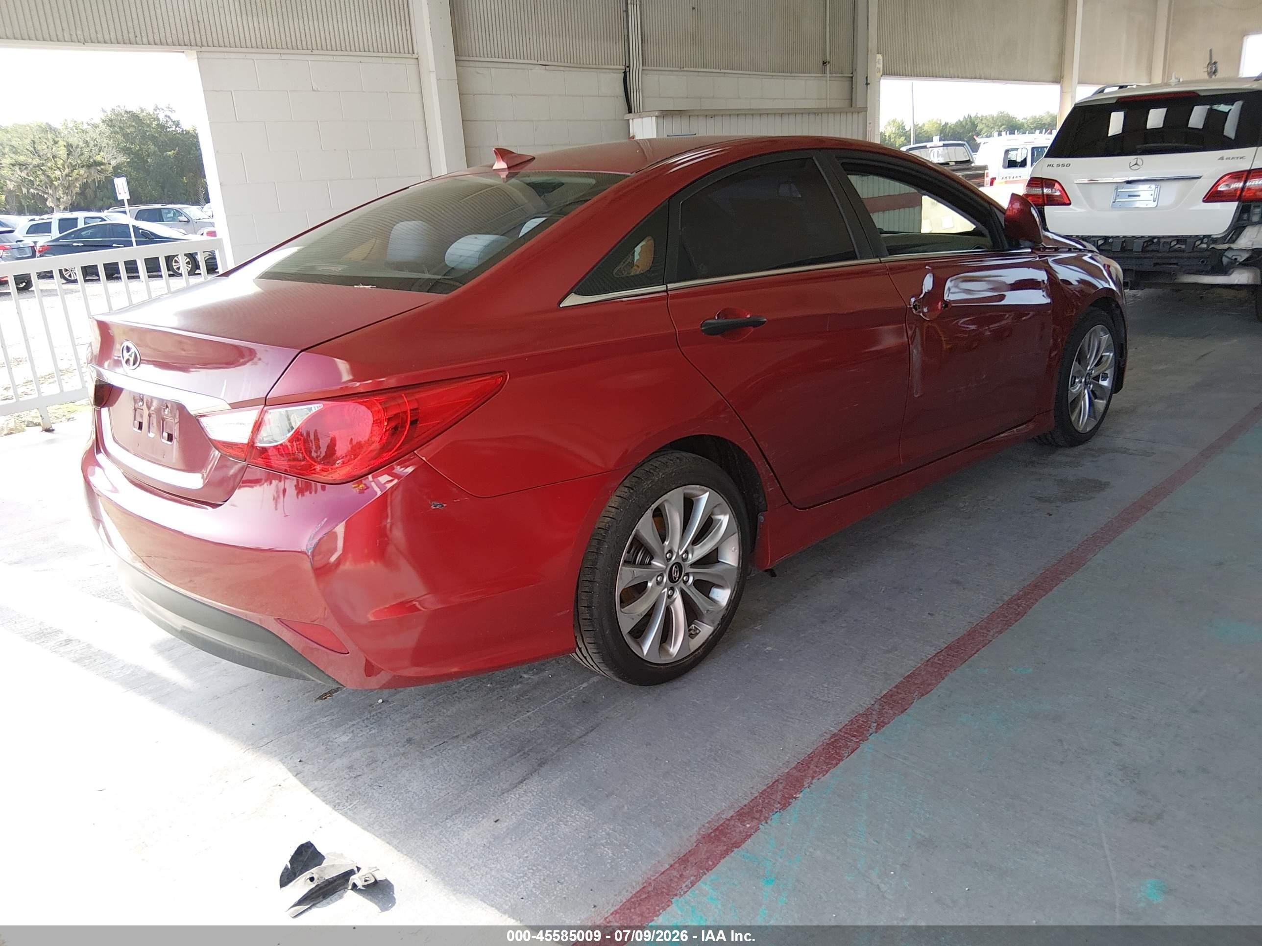 2014 Hyundai Sonata Gls Red vin: 5NPEB4AC3EH821359