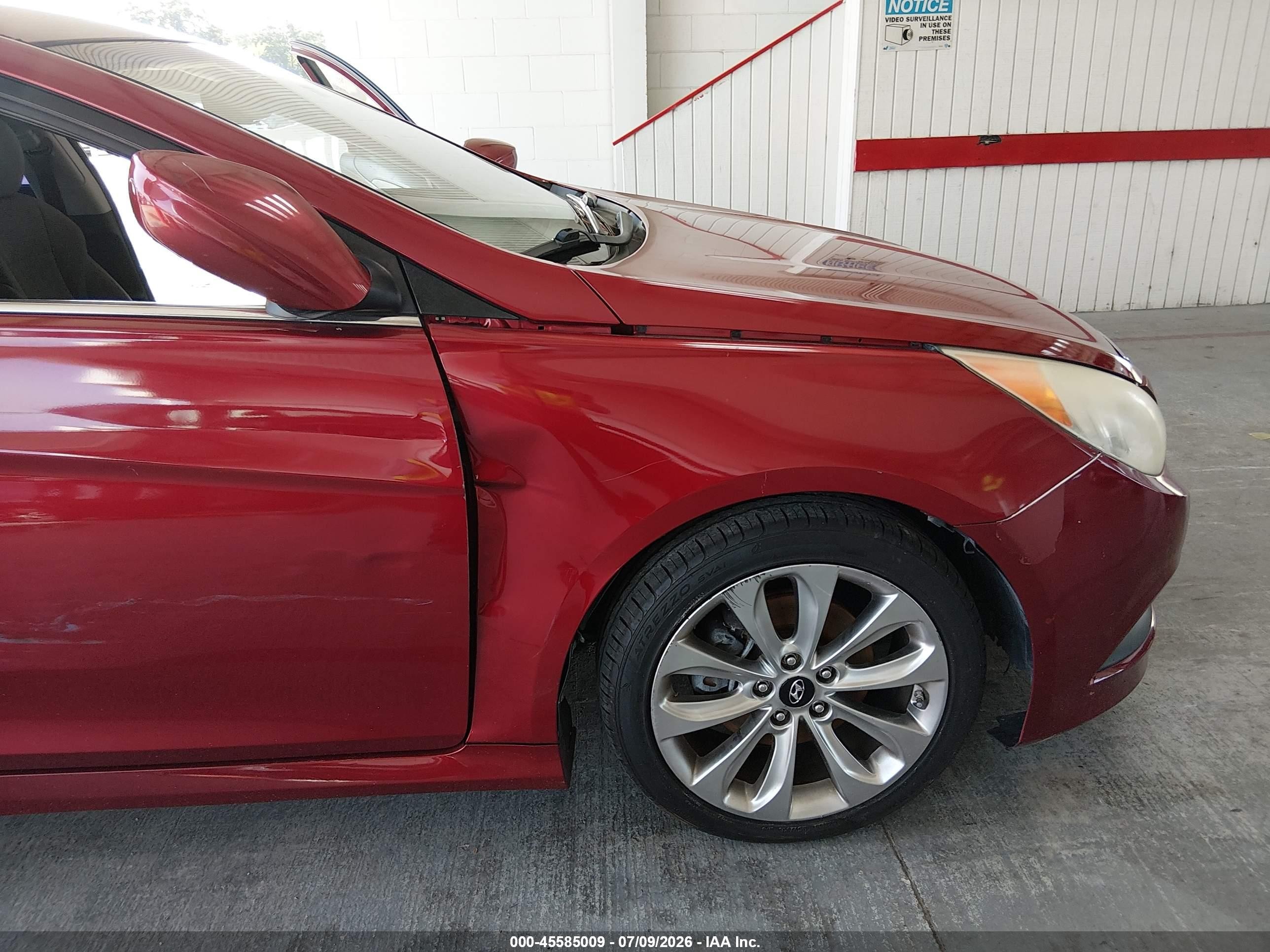 2014 Hyundai Sonata Gls Red vin: 5NPEB4AC3EH821359