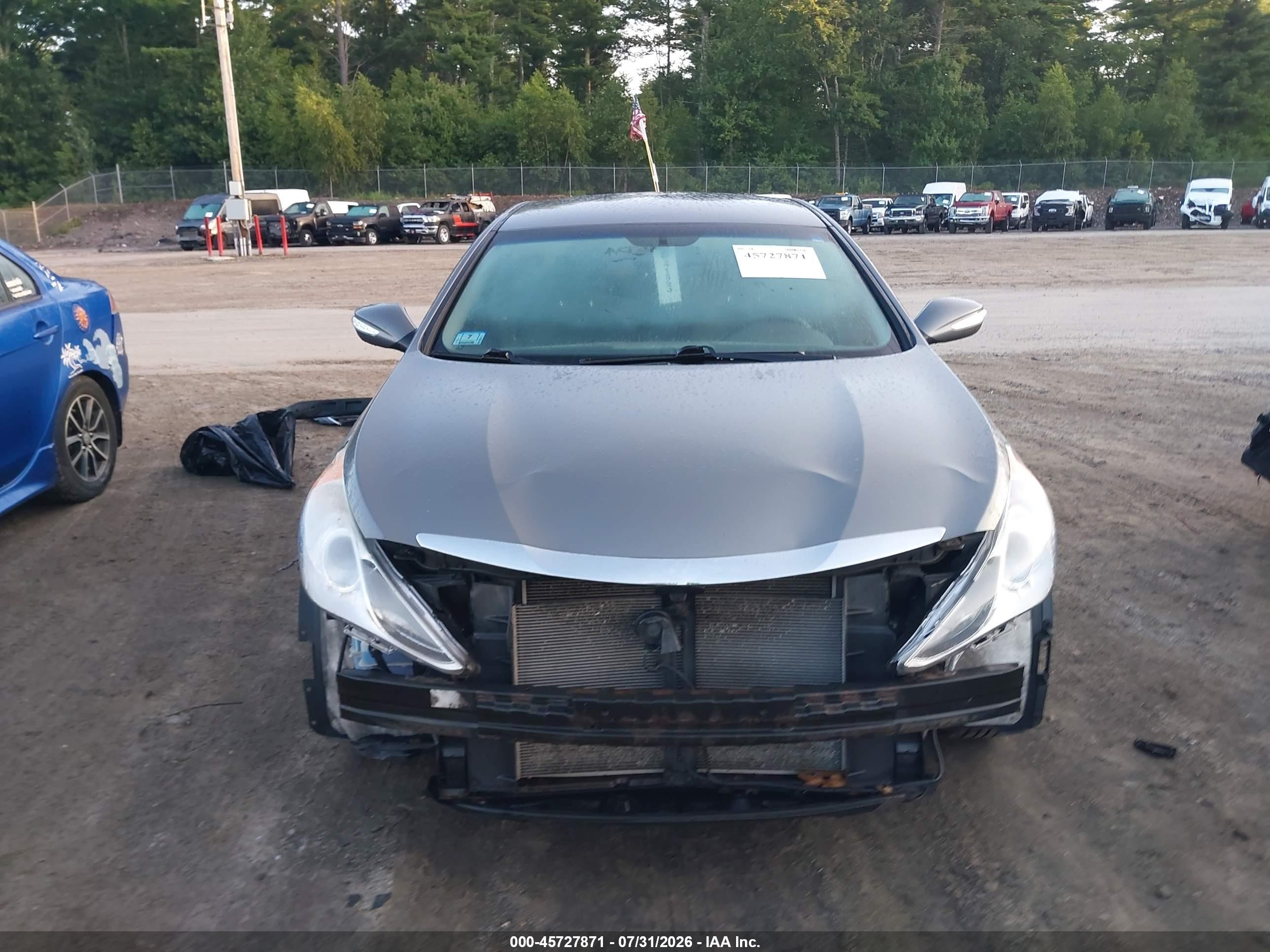 2014 Hyundai Sonata Gls Gray vin: 5NPEB4AC3EH826657
