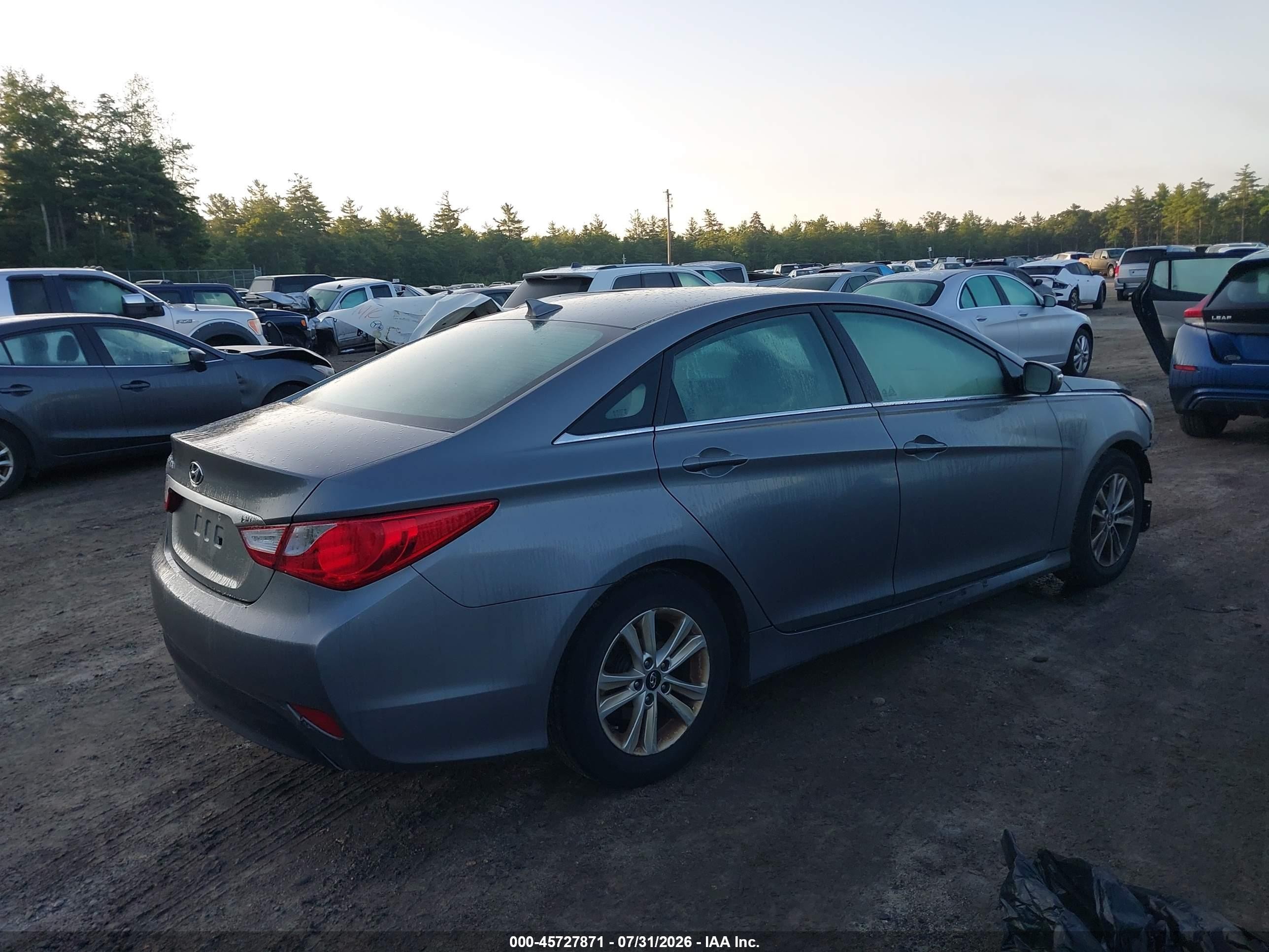 2014 Hyundai Sonata Gls Gray vin: 5NPEB4AC3EH826657