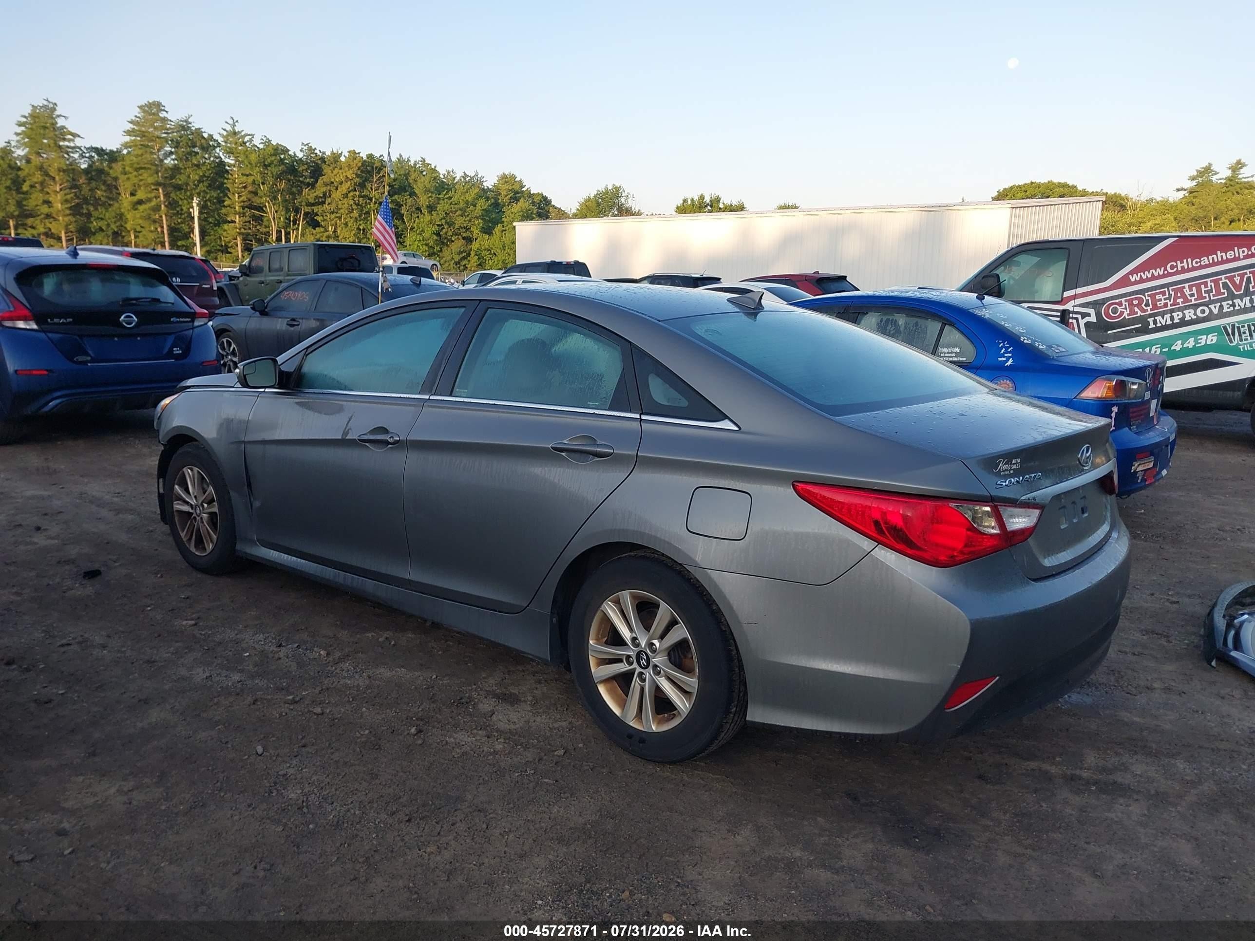 2014 Hyundai Sonata Gls Gray vin: 5NPEB4AC3EH826657