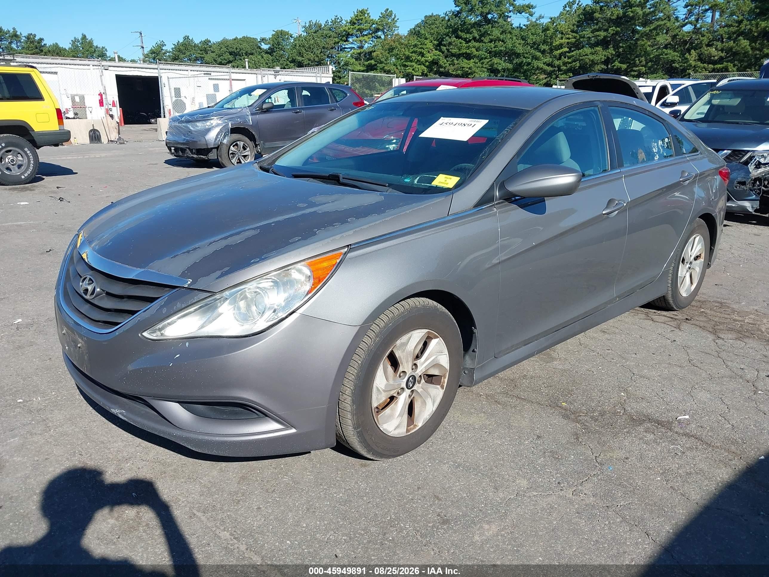 2014 Hyundai Sonata Gls Gray vin: 5NPEB4AC3EH826951