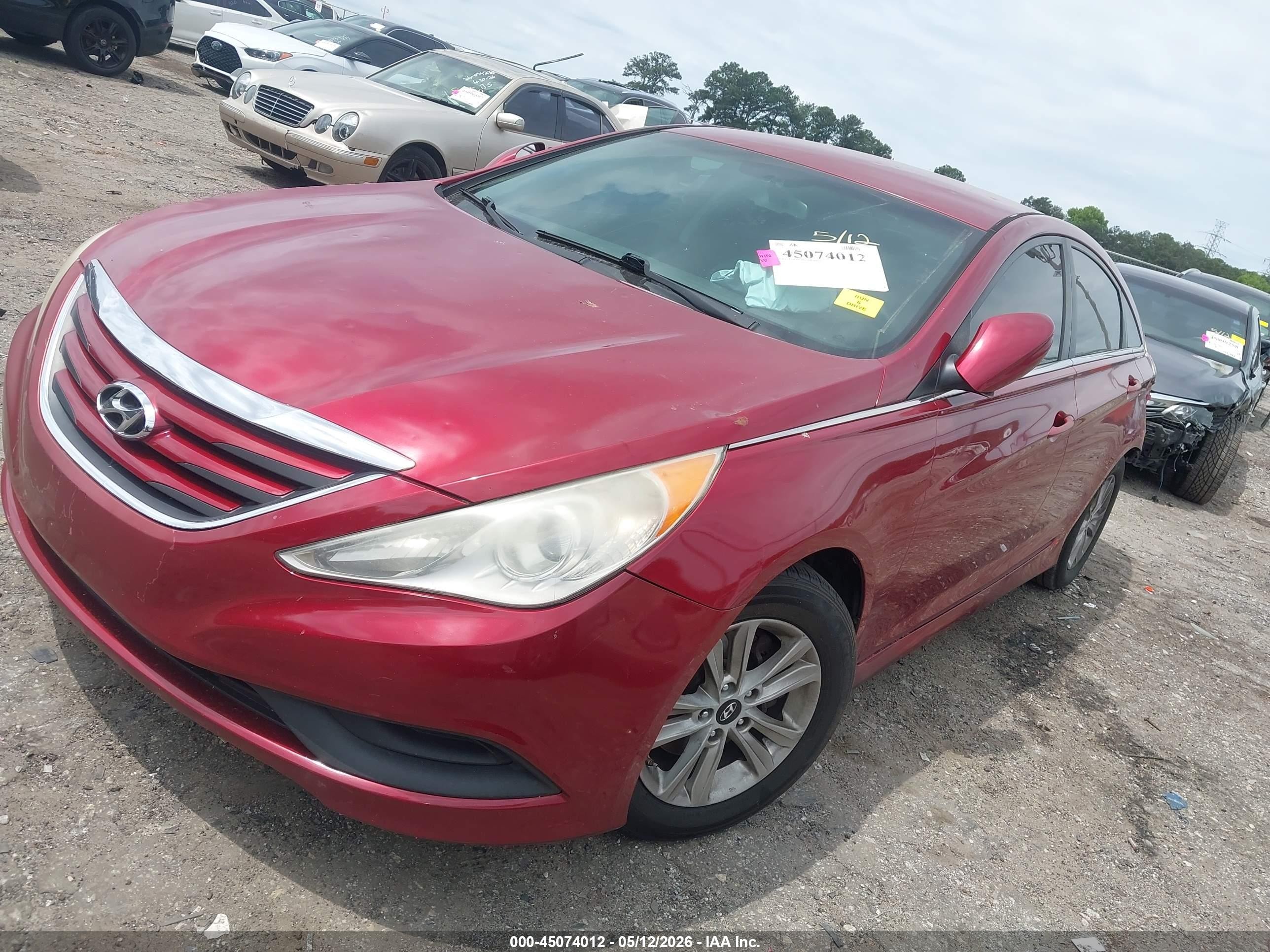 2014 Hyundai Sonata Gls Red vin: 5NPEB4AC3EH840476
