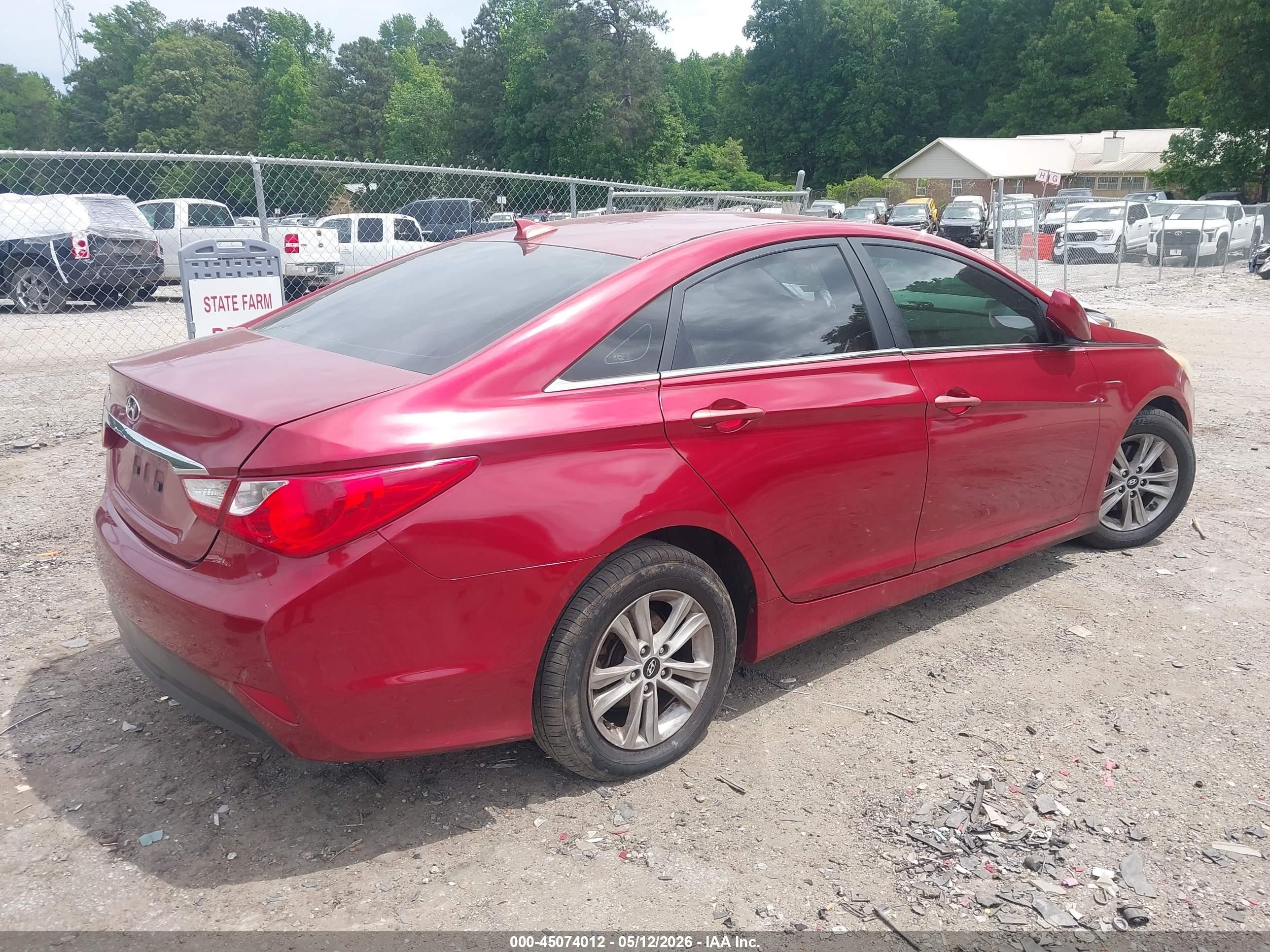 2014 Hyundai Sonata Gls Red vin: 5NPEB4AC3EH840476