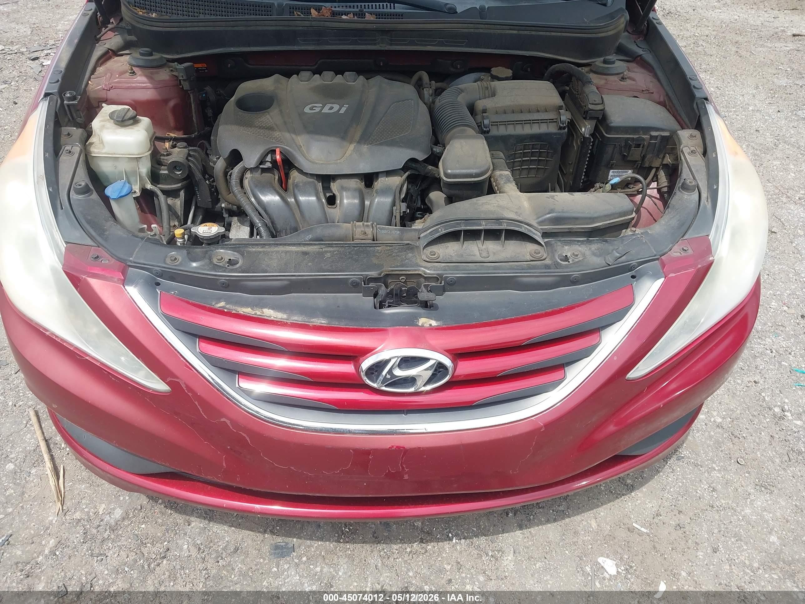 2014 Hyundai Sonata Gls Red vin: 5NPEB4AC3EH840476