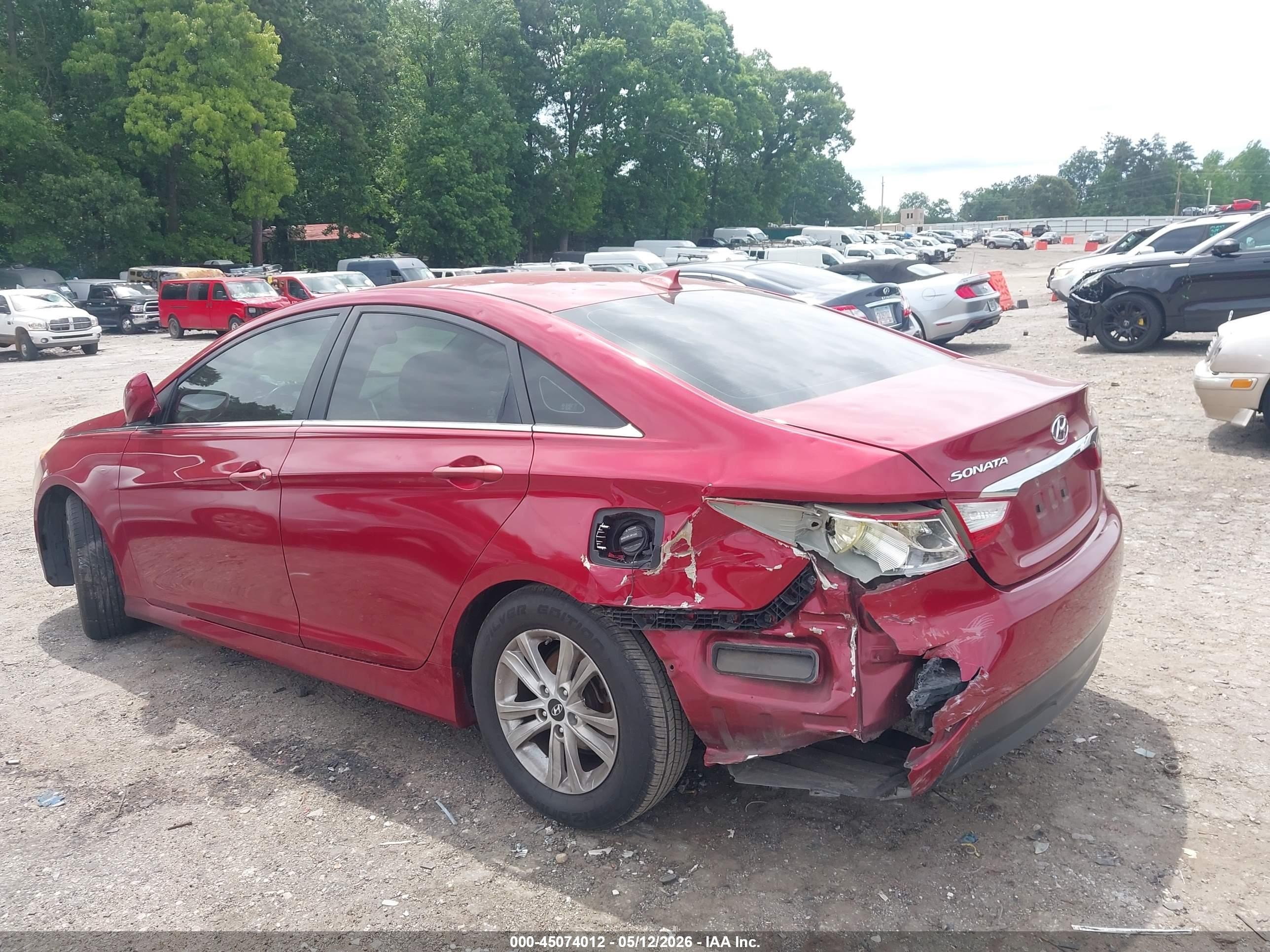 2014 Hyundai Sonata Gls Red vin: 5NPEB4AC3EH840476