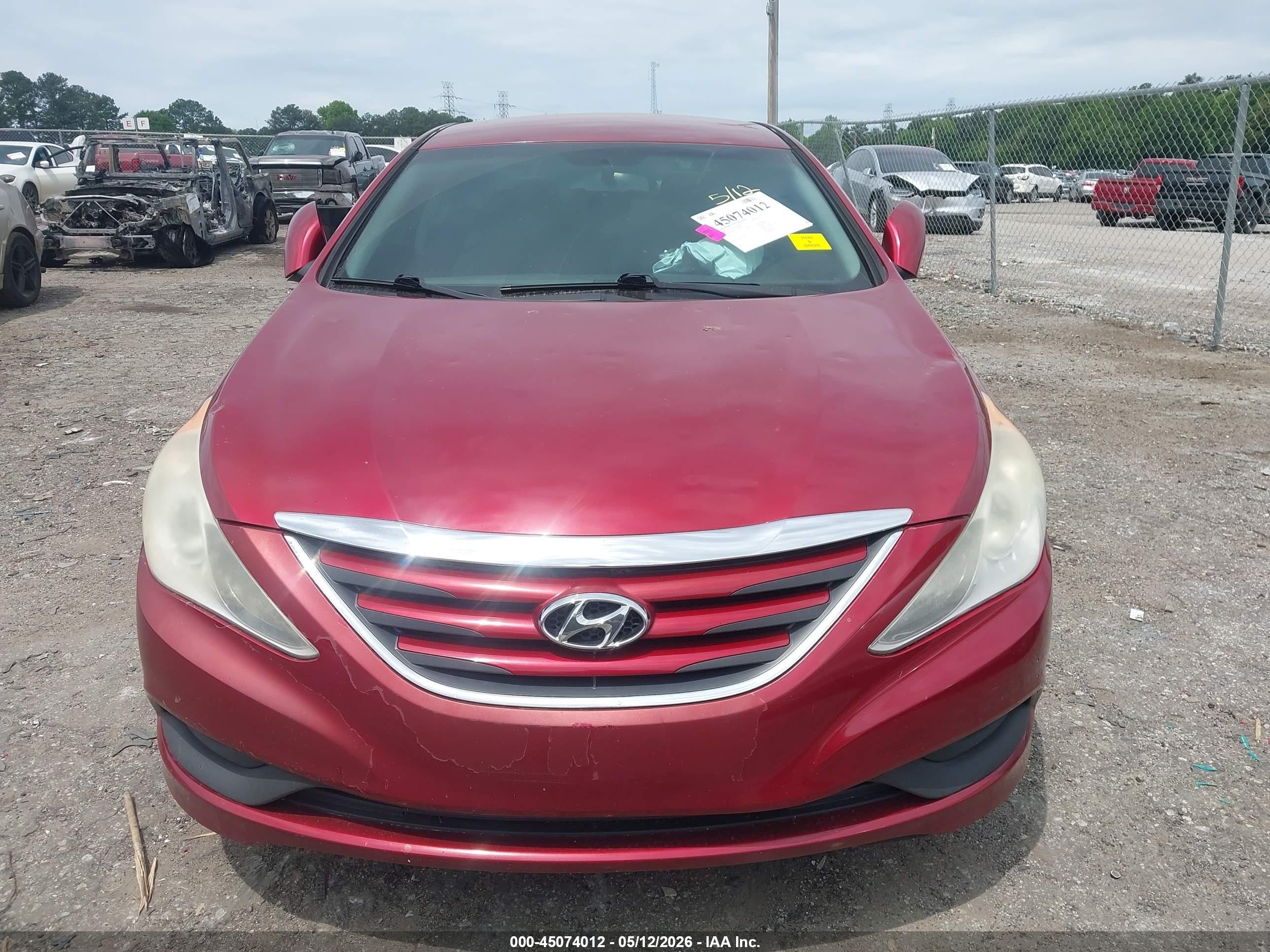 2014 Hyundai Sonata Gls Red vin: 5NPEB4AC3EH840476
