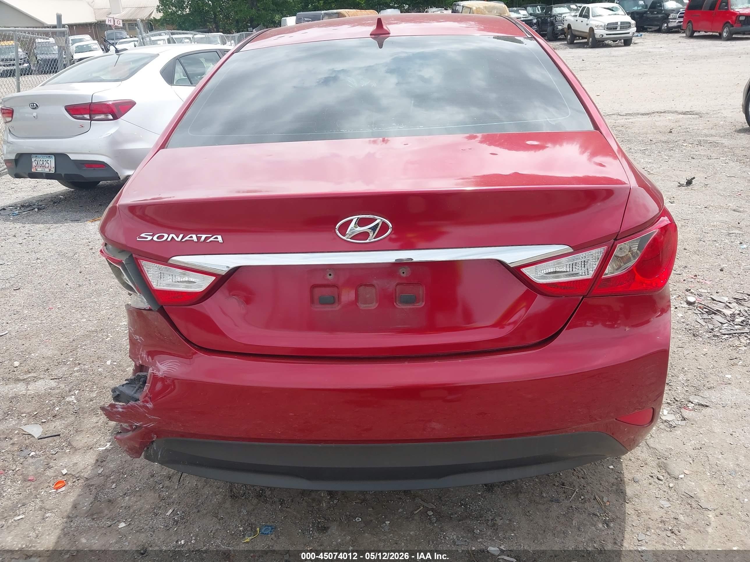 2014 Hyundai Sonata Gls Red vin: 5NPEB4AC3EH840476