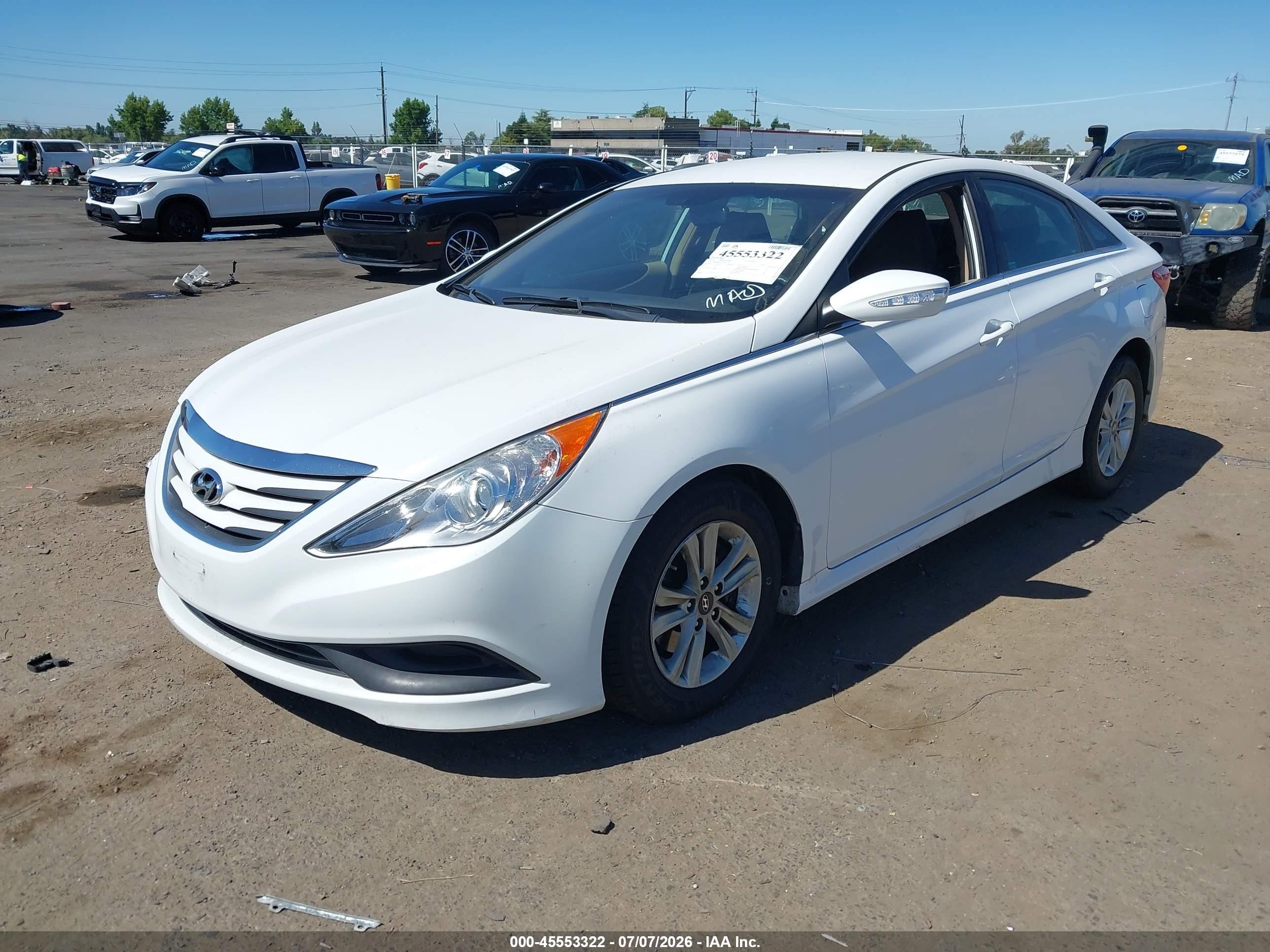 2014 Hyundai Sonata Gls White vin: 5NPEB4AC3EH843006