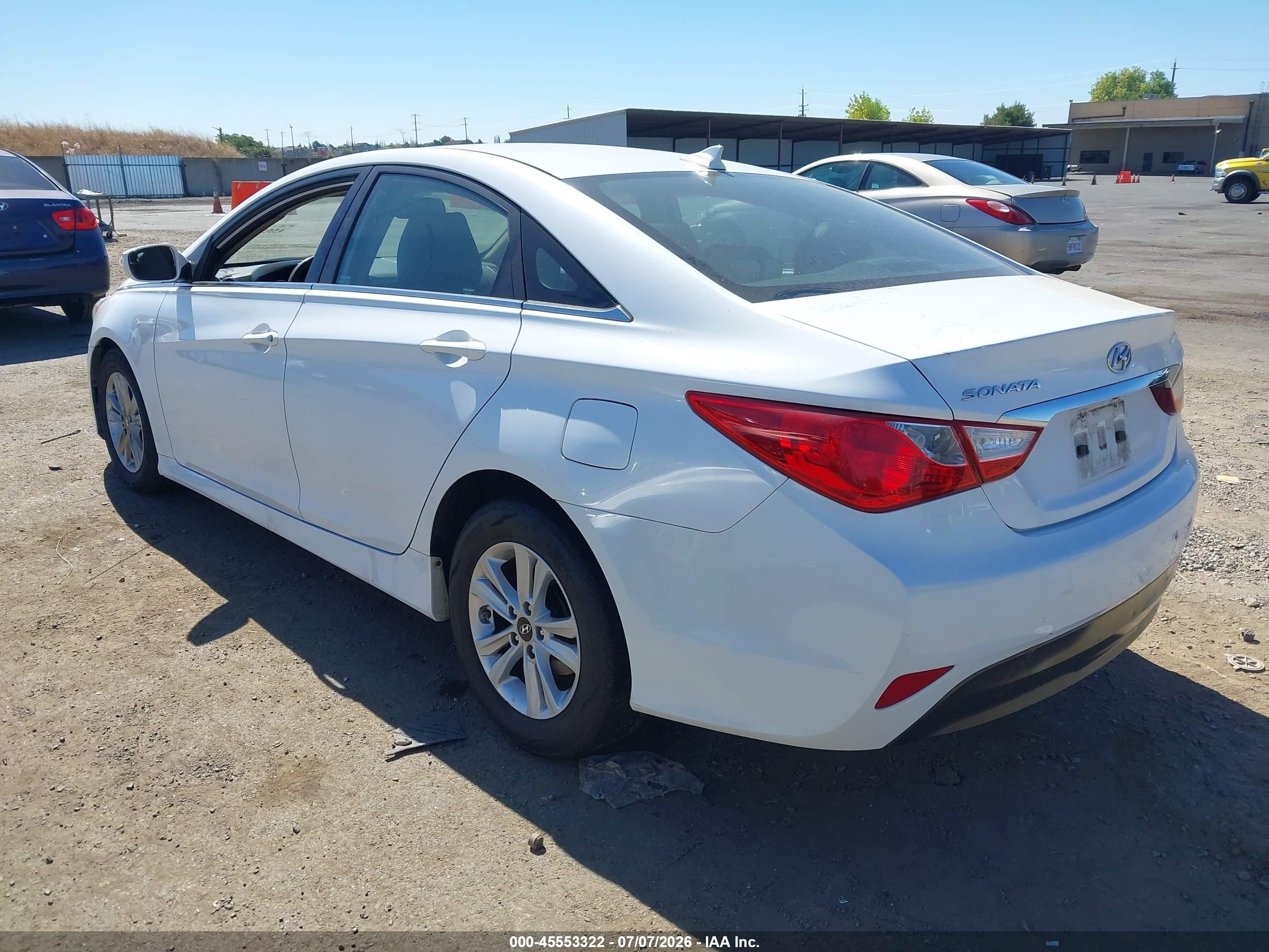 2014 Hyundai Sonata Gls White vin: 5NPEB4AC3EH843006