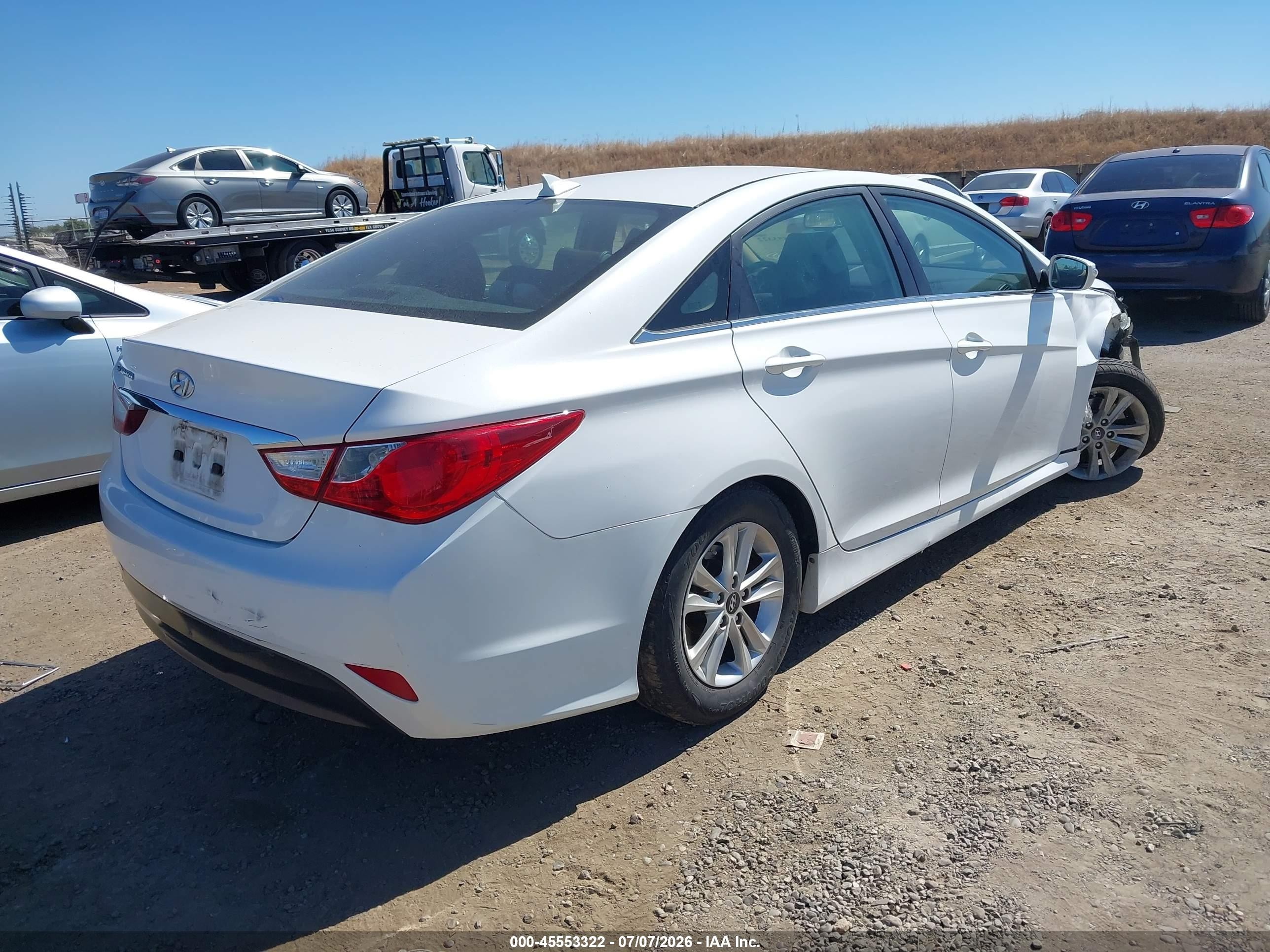 2014 Hyundai Sonata Gls White vin: 5NPEB4AC3EH843006