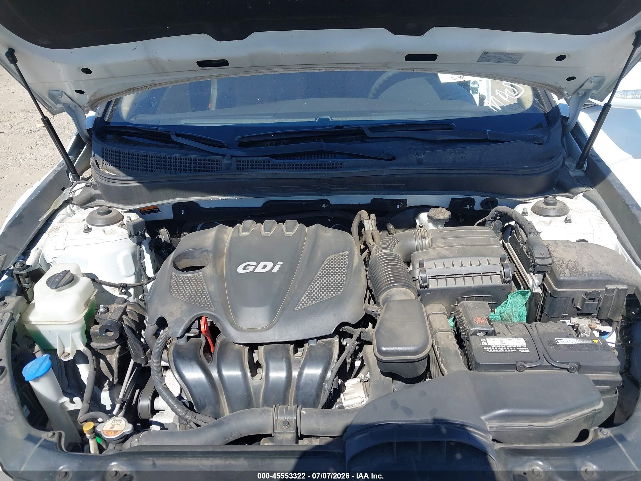 2014 Hyundai Sonata Gls White vin: 5NPEB4AC3EH843006