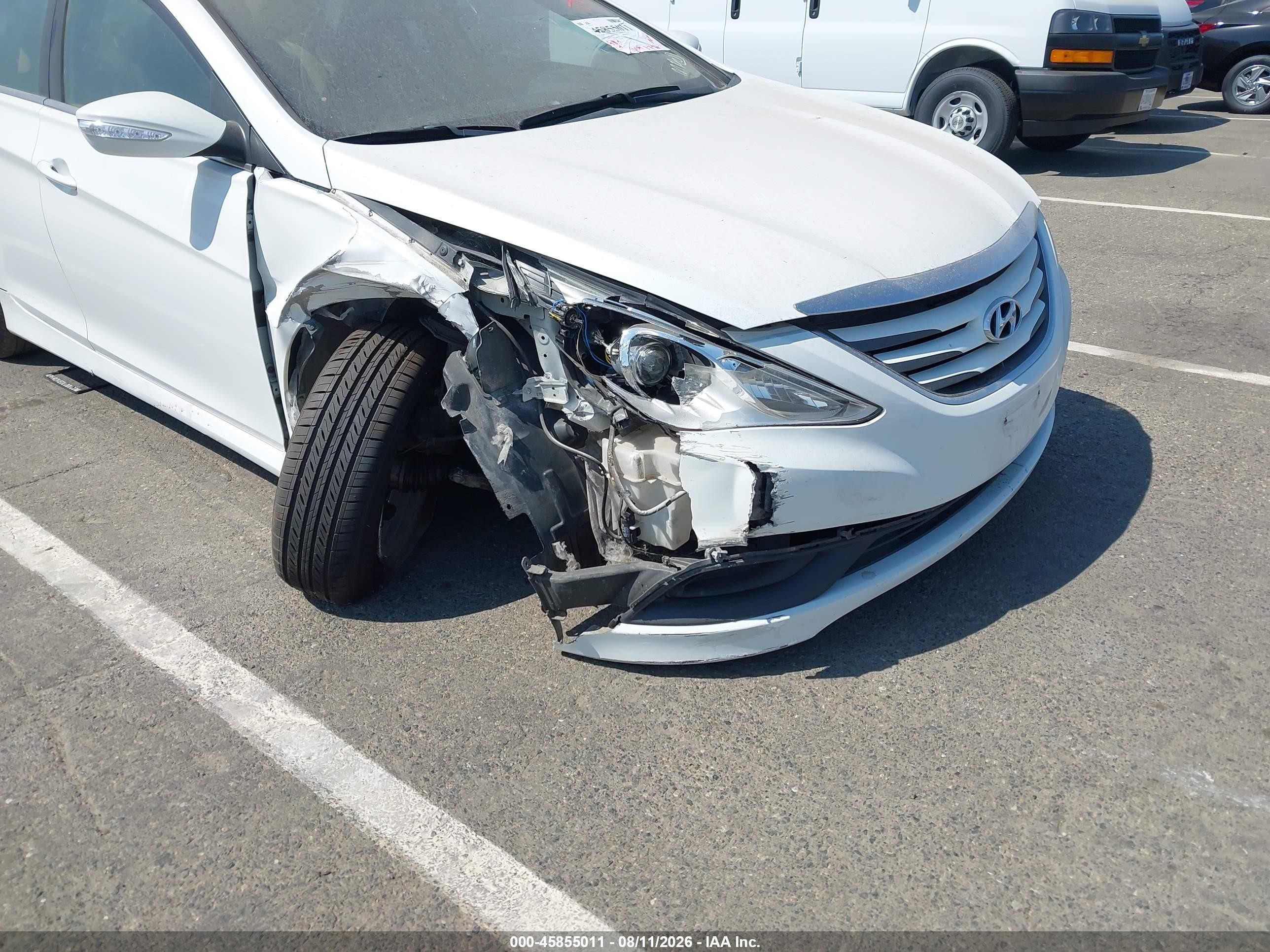 2014 Hyundai Sonata Gls White vin: 5NPEB4AC3EH843006