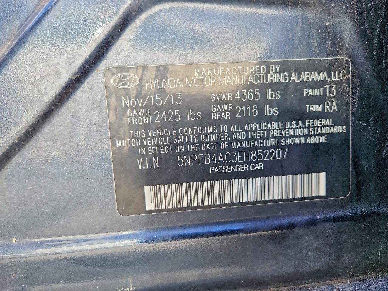 2014 Hyundai Sonata Gls Black vin: 5NPEB4AC3EH852207
