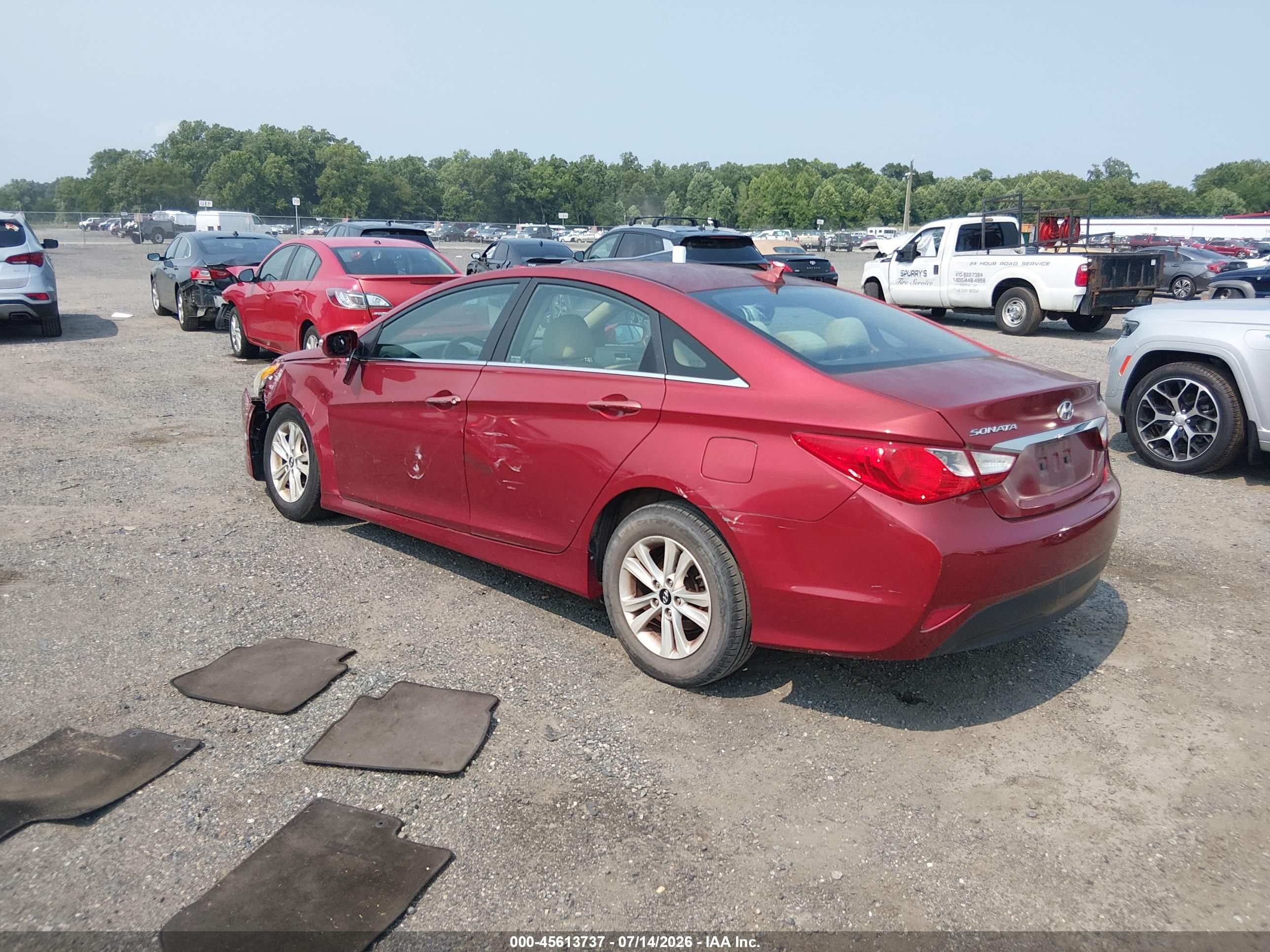2014 Hyundai Sonata Gls Red vin: 5NPEB4AC3EH861666