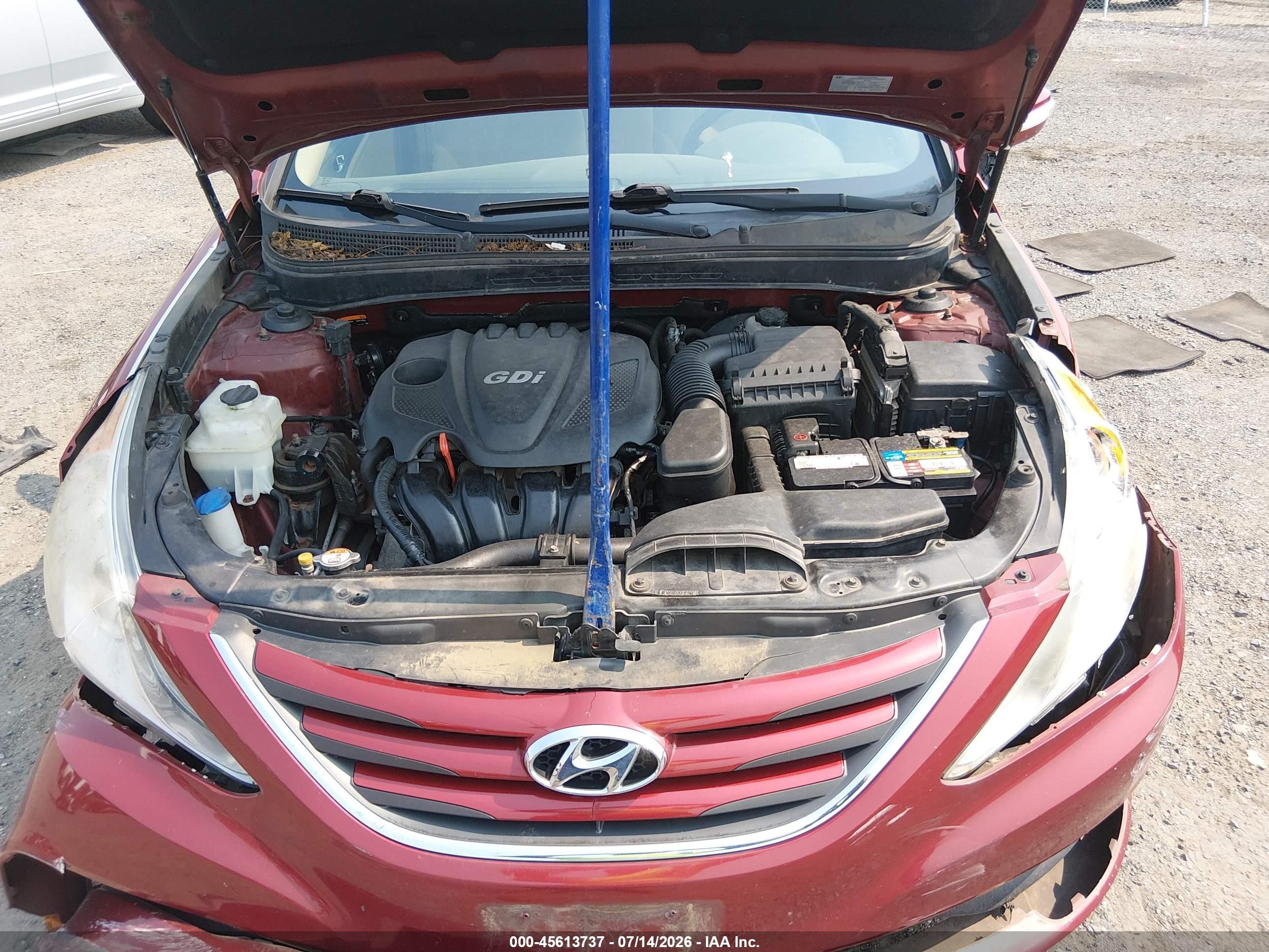 2014 Hyundai Sonata Gls Red vin: 5NPEB4AC3EH861666
