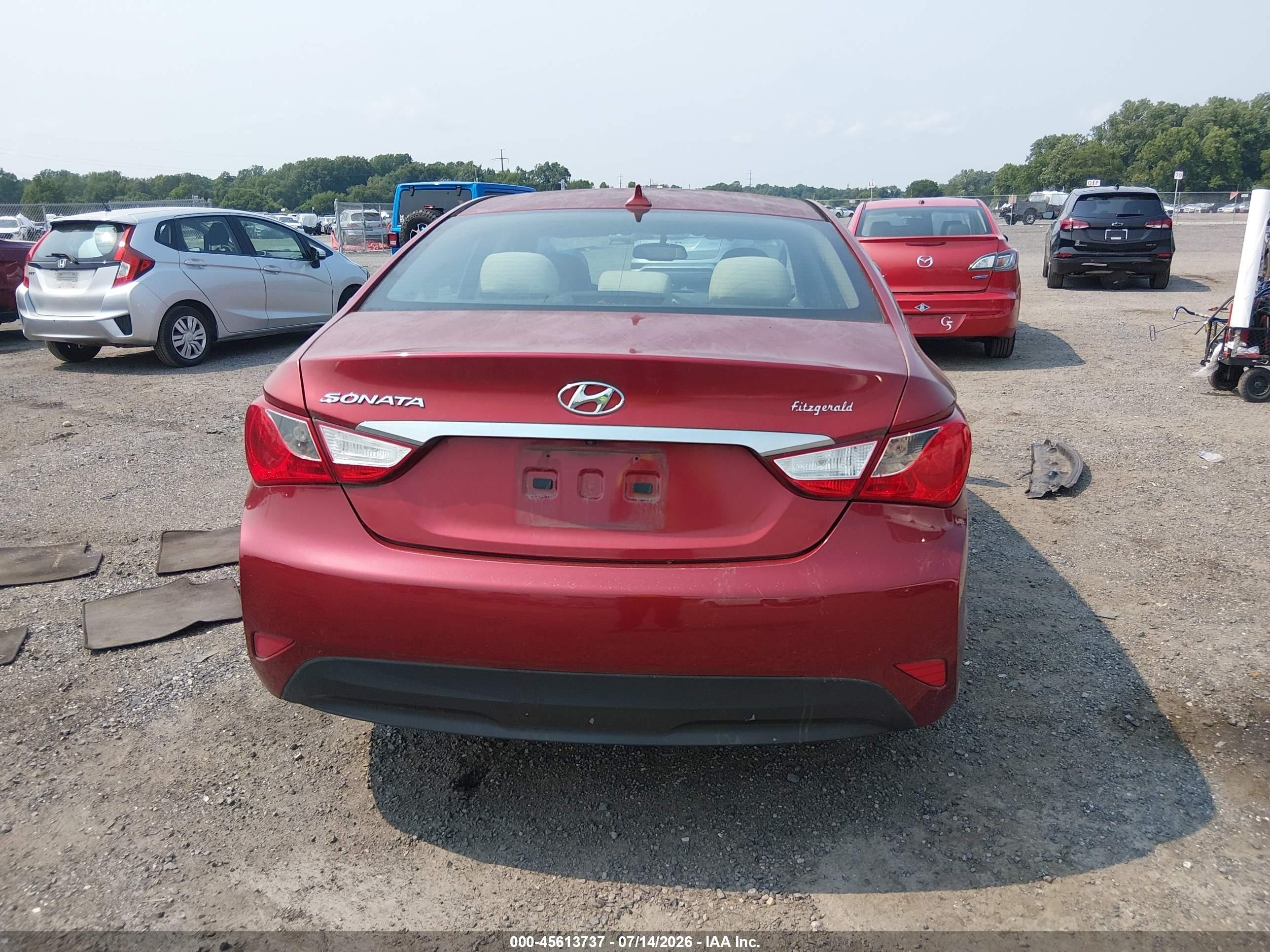 2014 Hyundai Sonata Gls Red vin: 5NPEB4AC3EH861666