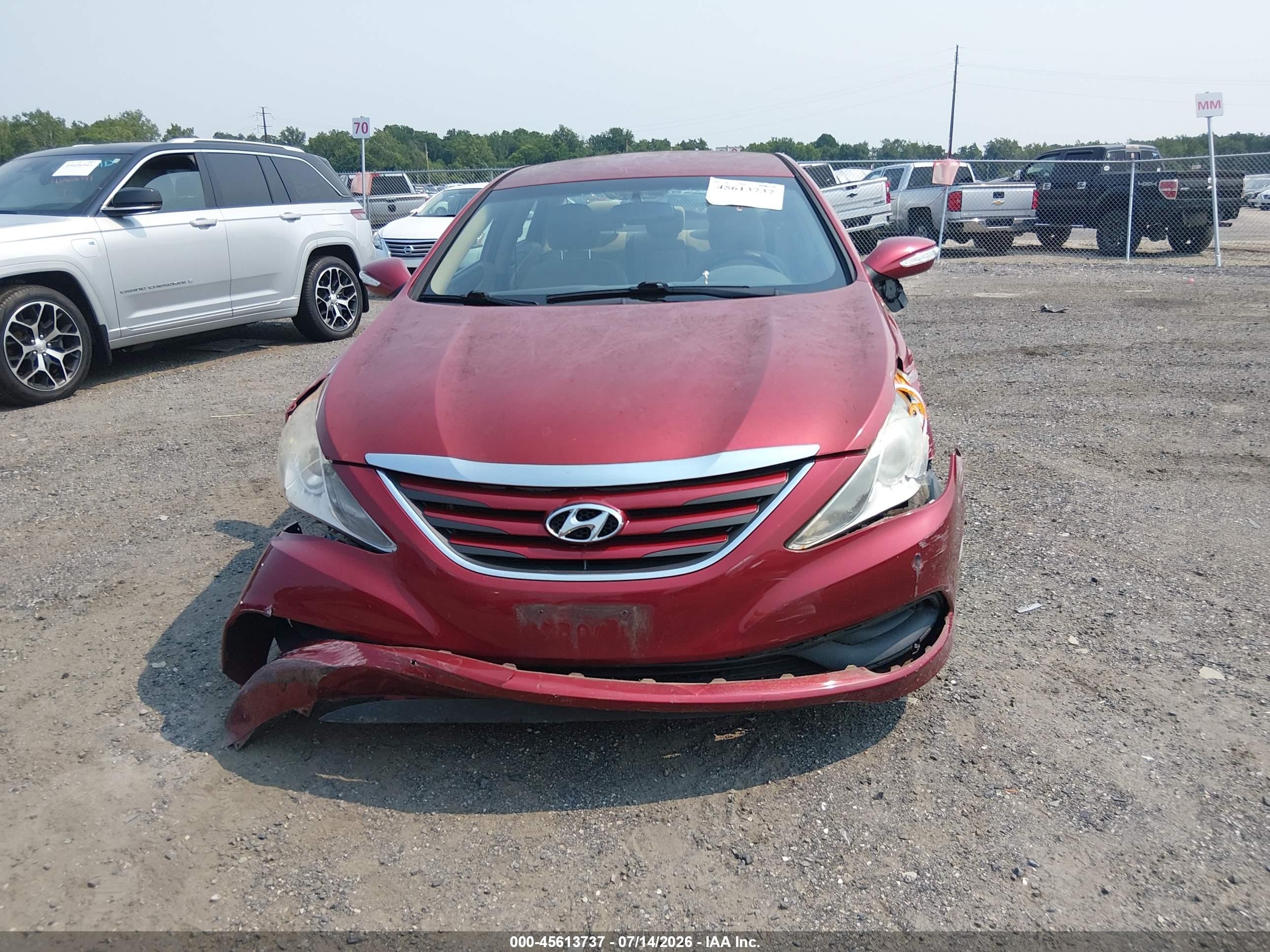 2014 Hyundai Sonata Gls Red vin: 5NPEB4AC3EH861666