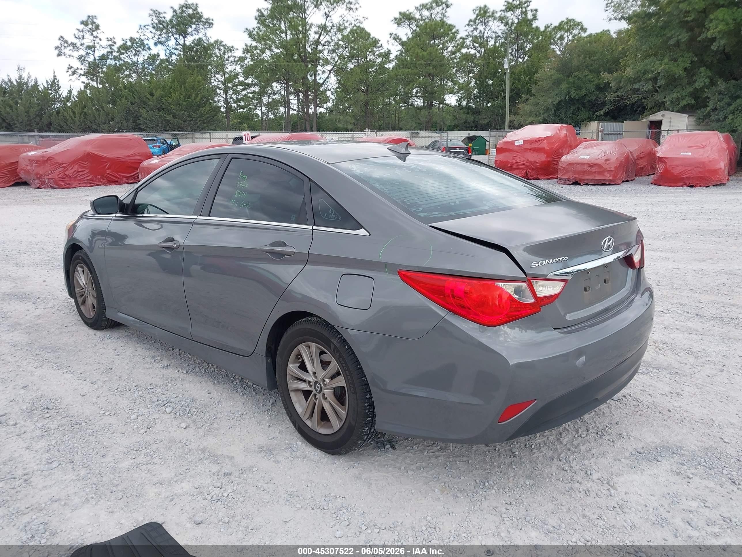 2014 Hyundai Sonata Gls Серый vin: 5NPEB4AC3EH865815